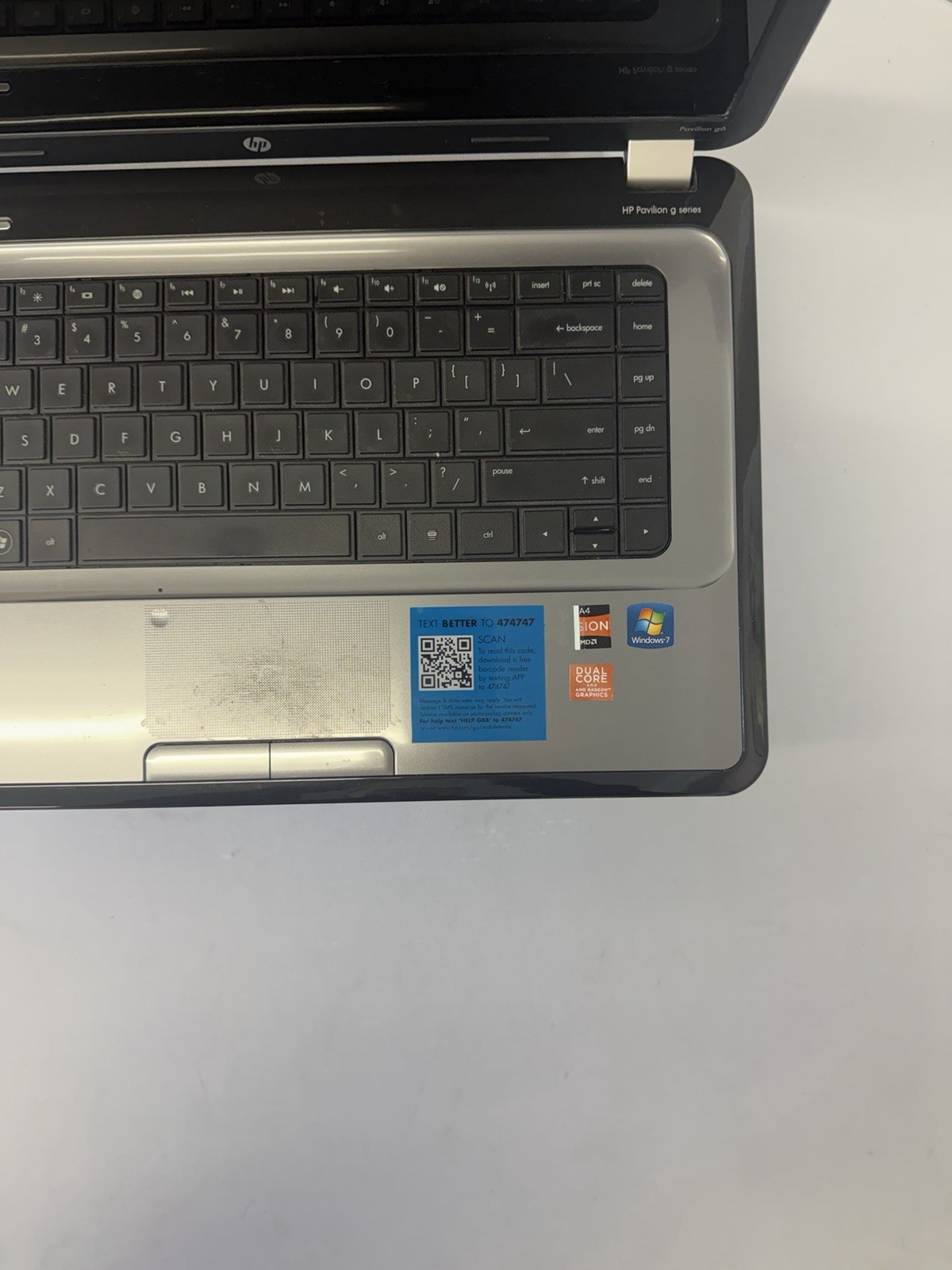 HP Pavillion g6-1c62us Laptop – Good Screen – AMD A4-3300M – Read Des