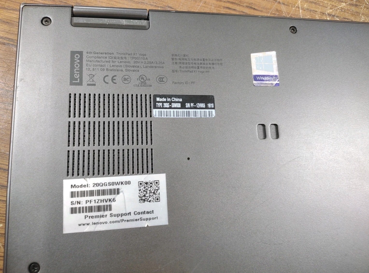 Lenovo ThinkPad X1 Yoga 4th Gen 14″ W/16GB, 256GB, i7-8665U, Touch, Stylus.