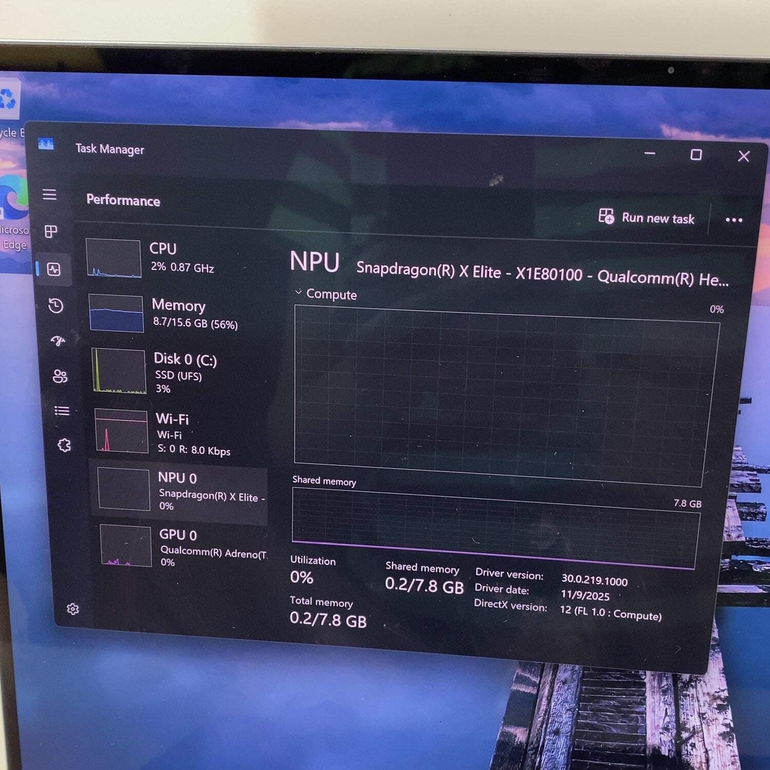 Samsung Galaxy Book4 Edge NP96XMA 16″ Snapdragon X Plus 16GB RAM 512GB SSD