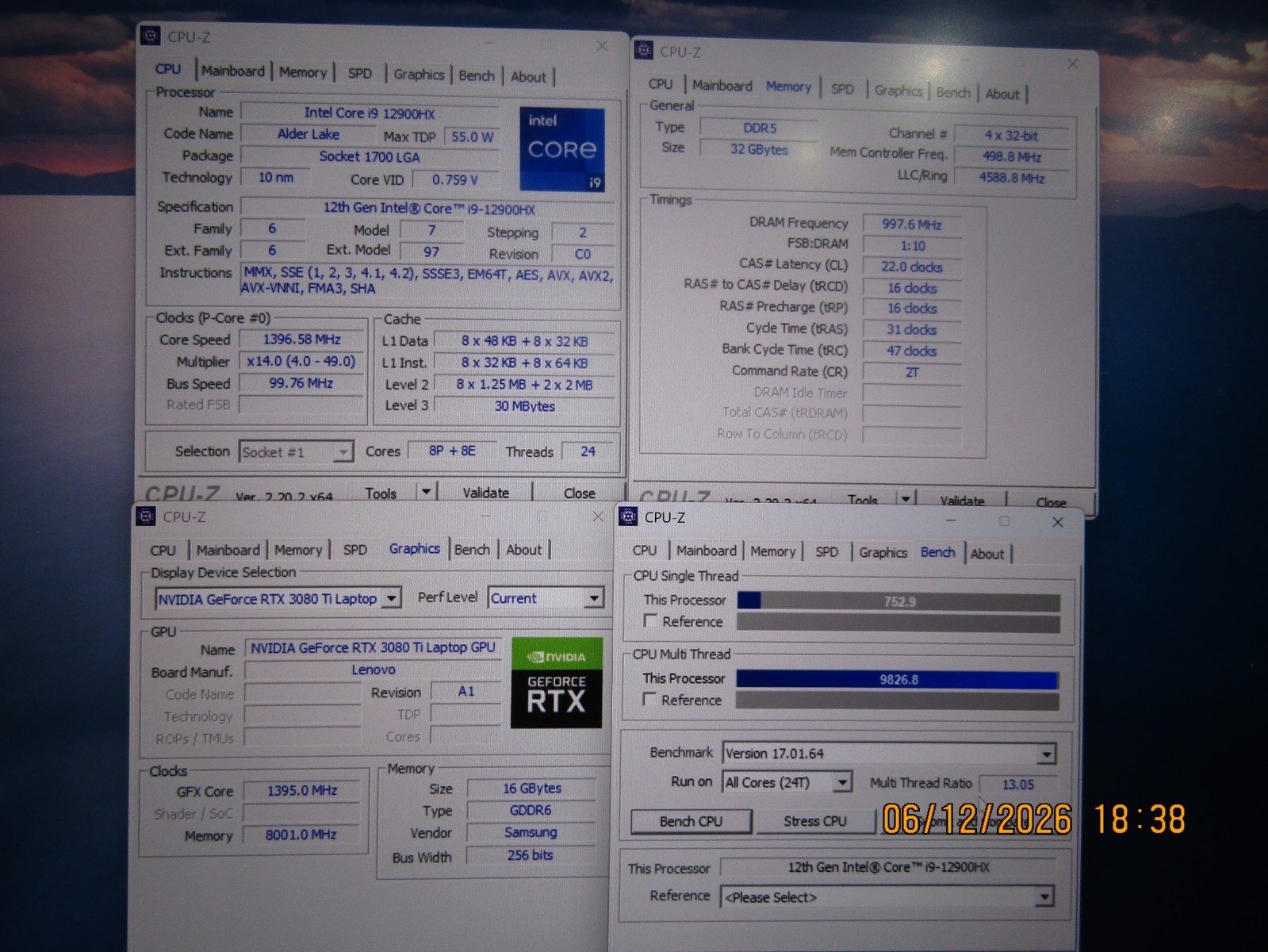 Lenovo Legion 7i 16 Gray 165Hz QHD+ 2.3 GHz i9-12900HX 32GB 2TB SSD RTX 3080 Ti