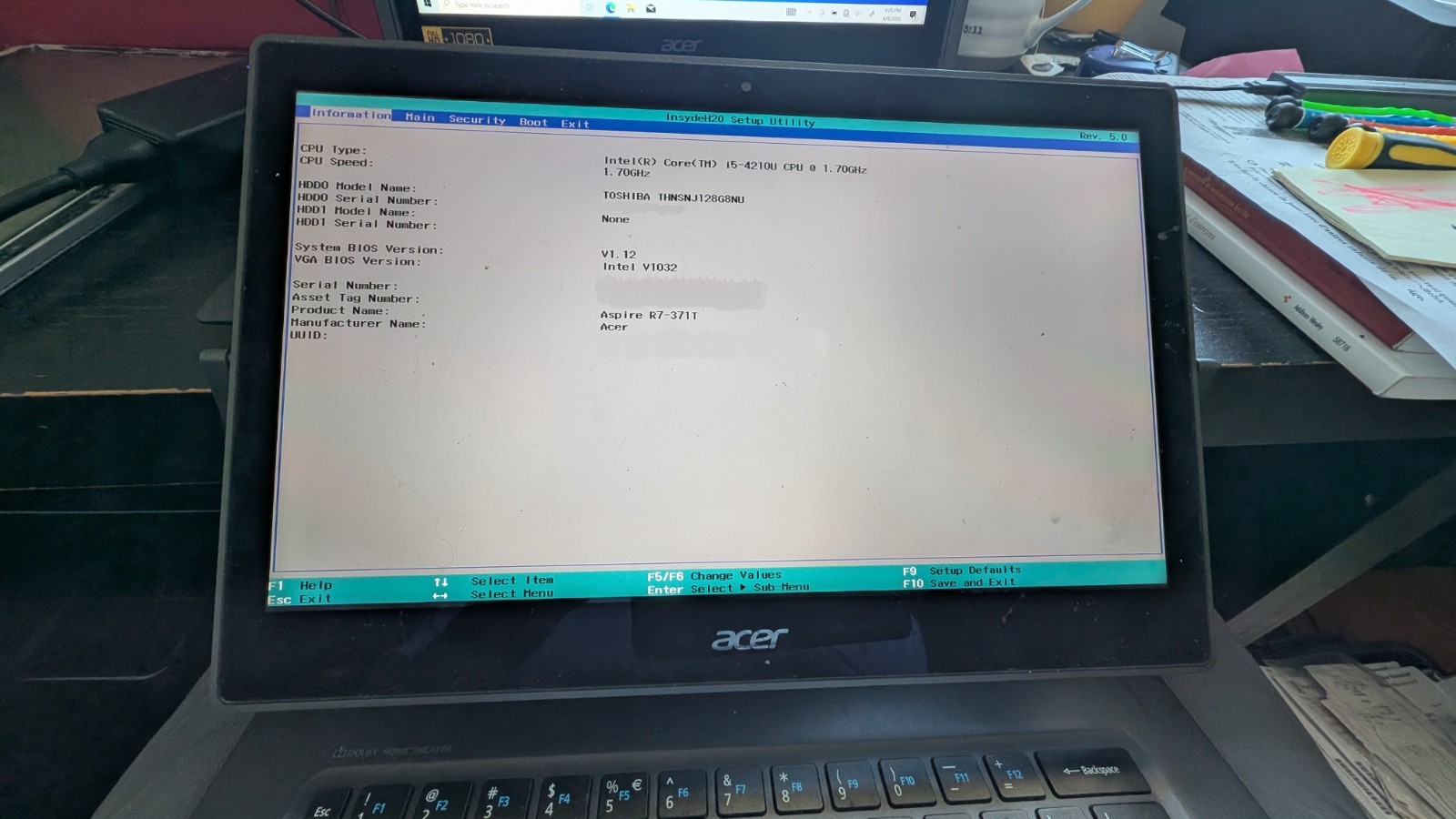 Acer Aspire R7-371T 13″ Touchscreen Intel i5-4210u 8GB RAM 128Gb SSD Windows 10