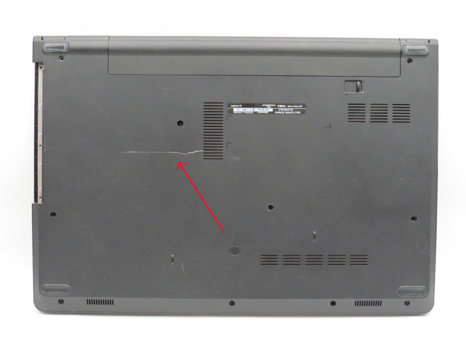 Dell Inspiron 15 i3-5015U @ 2.1GHz 4GB DDR3 128GB SSD 15.6″ No OS *REPAIR*