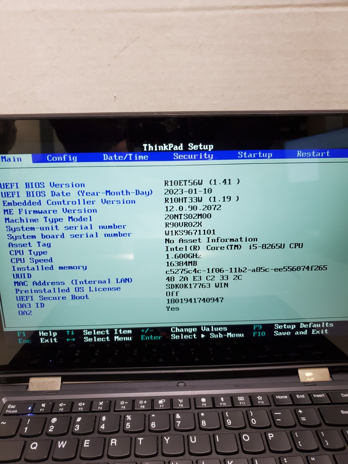 Lenovo ThinkPad Yoga L390 Intel Core i5-8265U 8GB RAM No SSD/OS! #69