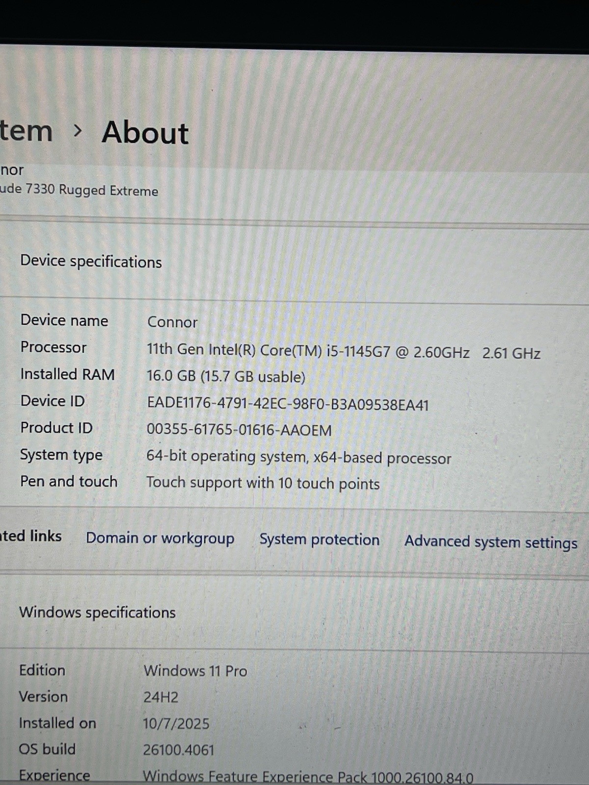 Dell Latitude 7330 Rugged Extreme 13.3″ i5-1145G7 16GB 238GB SSD Touch W11 Pro