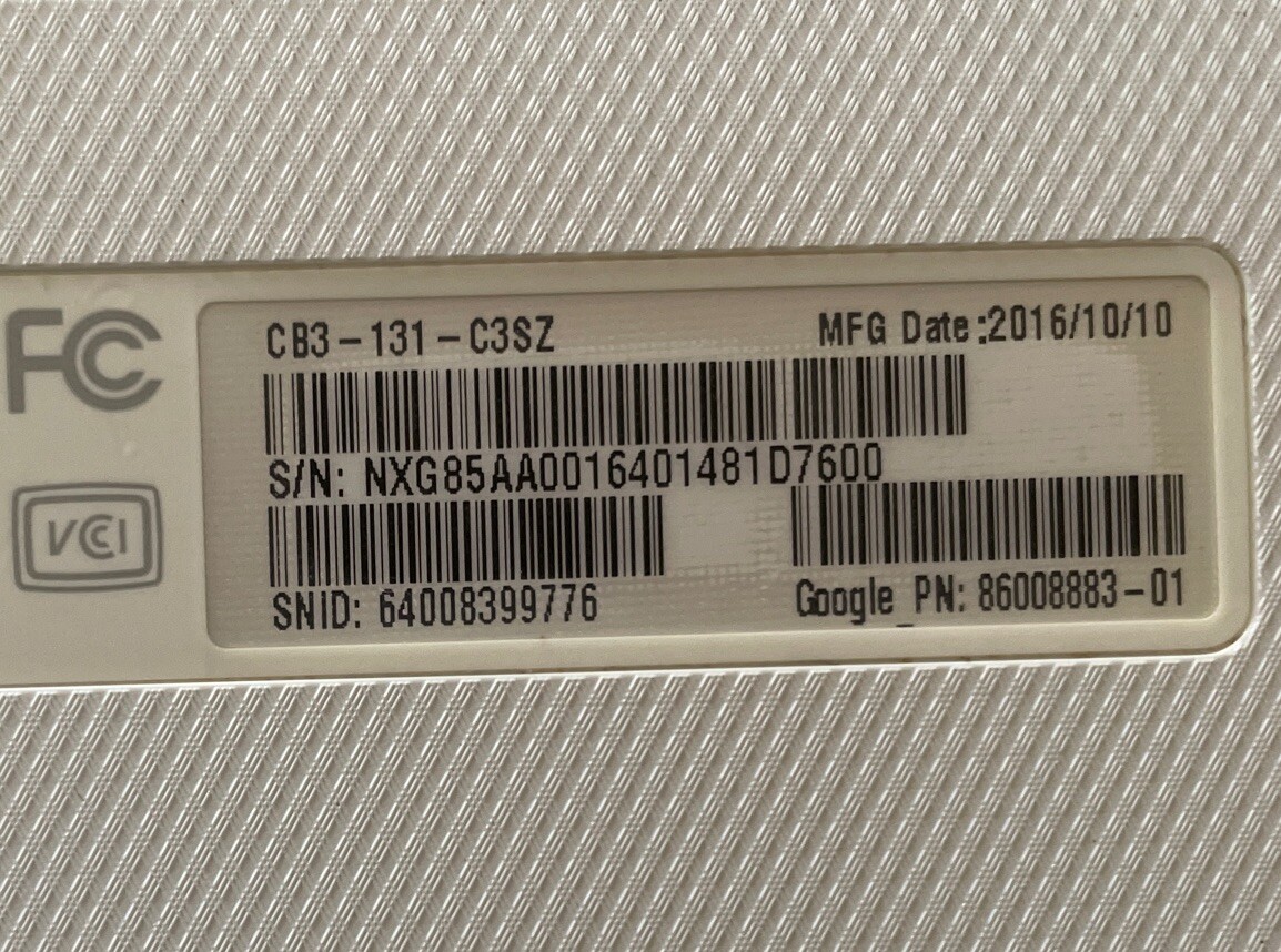 Acer Chromebook 11 CB3-131. (16GB, Intel Celeron Dual-Core, 2.16GHz,