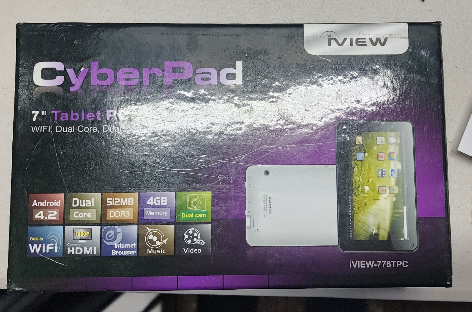 iview Cyberpad 7” Tablet PC Android 4.2 WiFi Camera Includes Charger