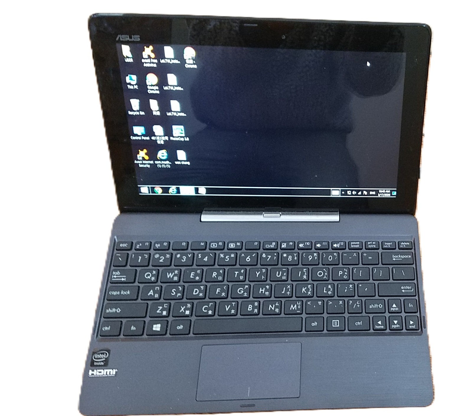~ CHINESE ENGLISH ASUS T100TA Intel Atom Z3720 1.33GHz 2GB RAM Win8.1 w/ Adapter