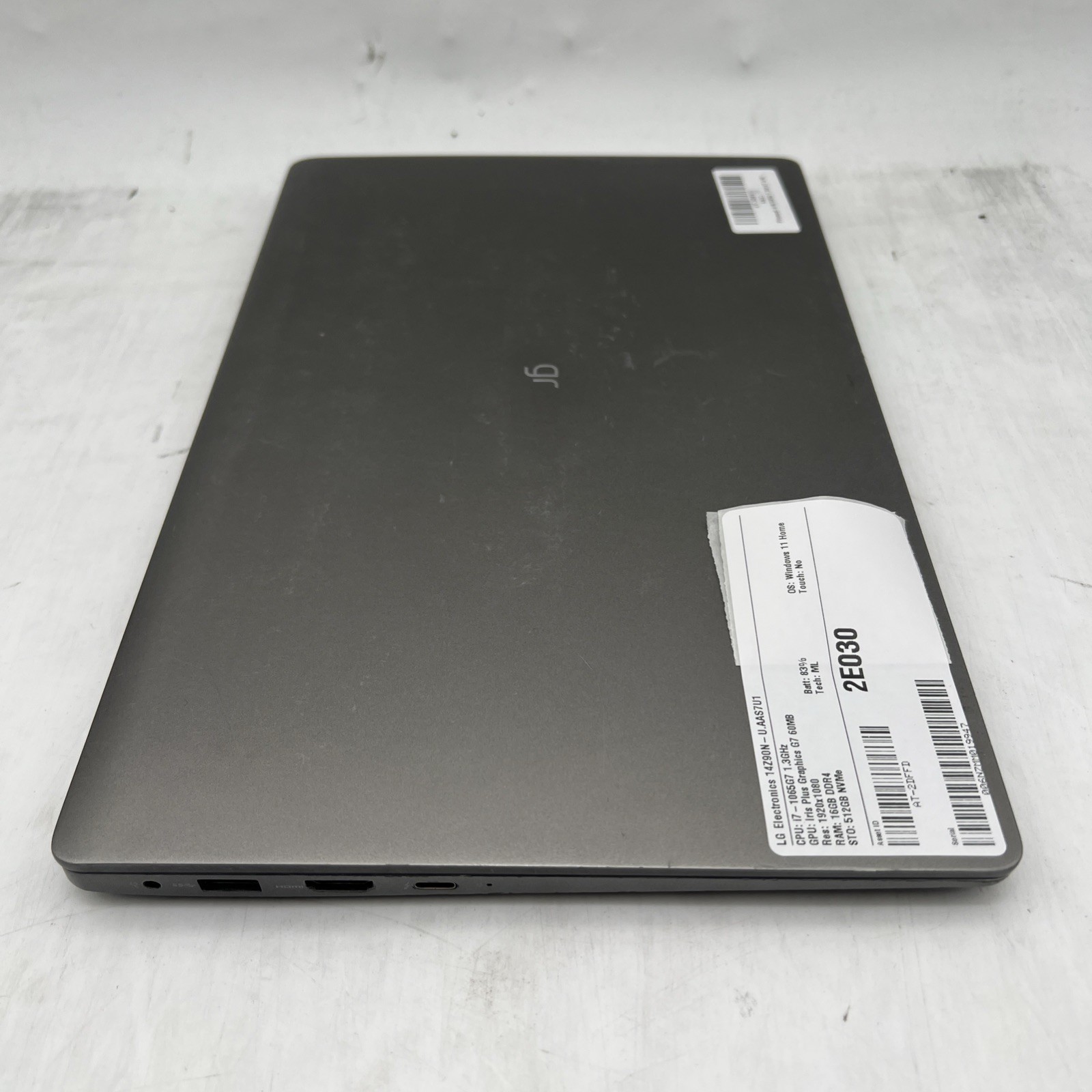 LG Gram 14Z90N-U.AAS7U1 I7 1065G7 1.3GHz 16GB RAM 512GB SSD Win11H