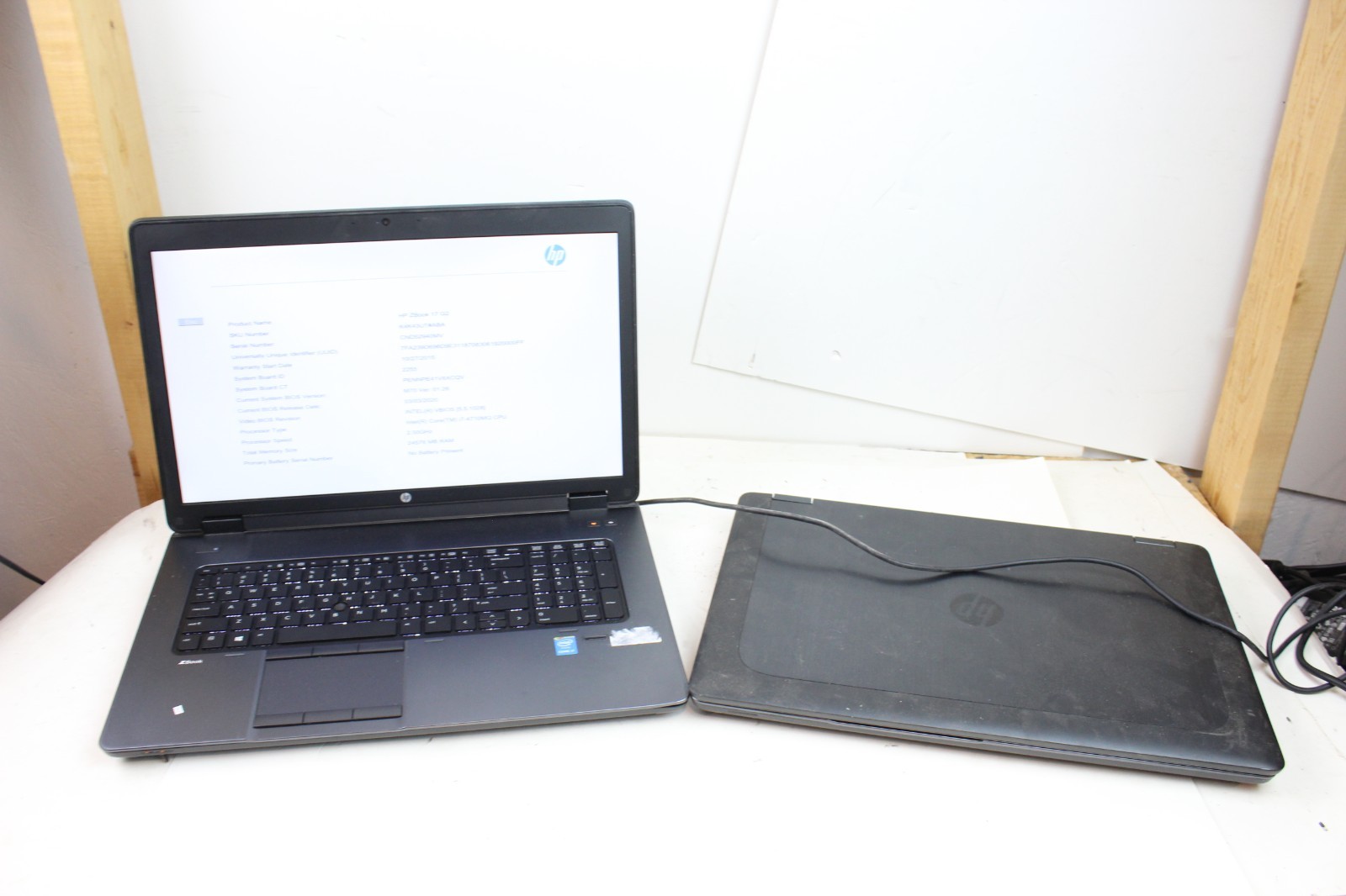 AS IS PARTS Lot of 2 HP ZBook 17 G2 2.4GHz i7-4810MQ 24GB RAM NO HDD