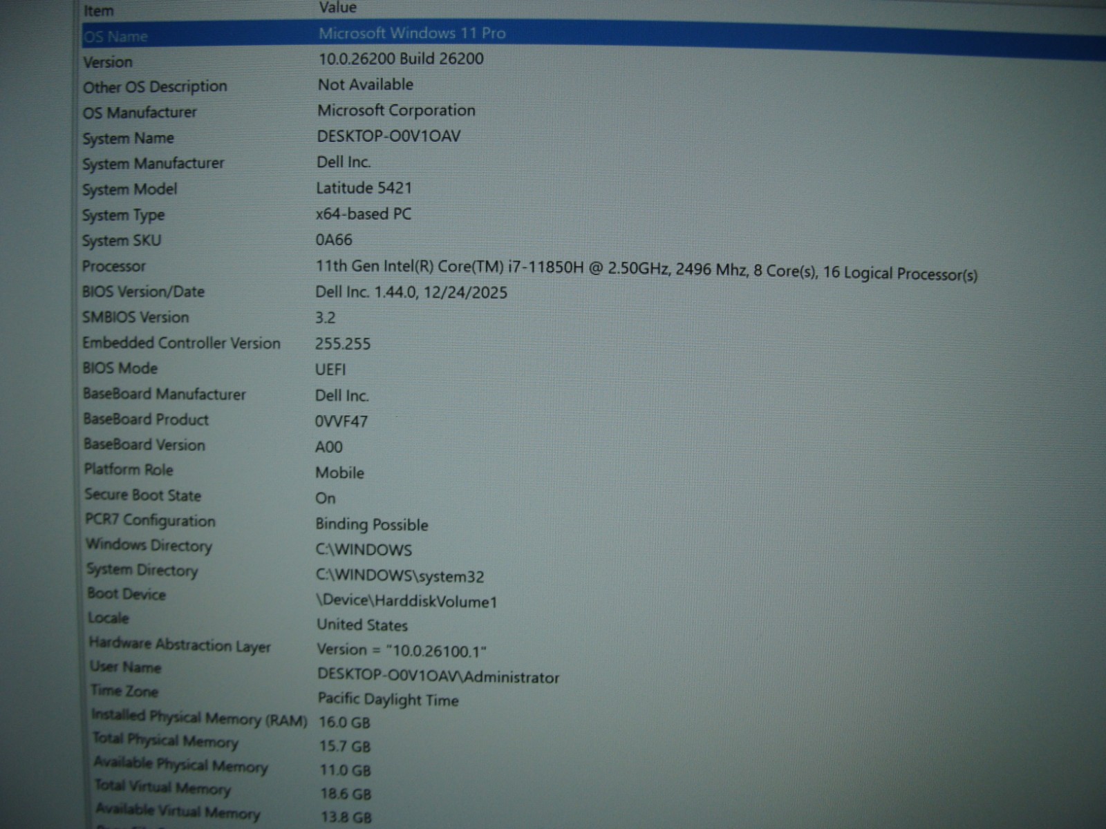 Dell Latitude 5421 14″FHD vPRO Core i7-11850H 2.5GHz 16GB 256GB W11Pro +Charger
