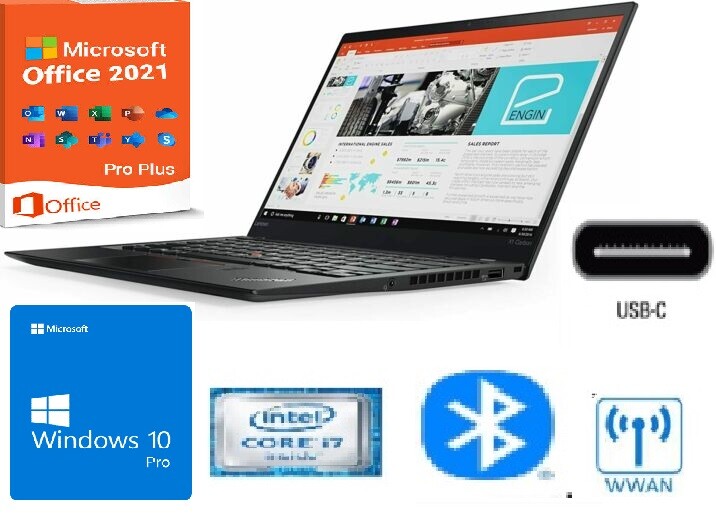 Lenovo ThinkPad X1 Carbon 7th Gen i7- 7600u 16GB RAM 256GB 512GB 1TB 2TB Win 10P