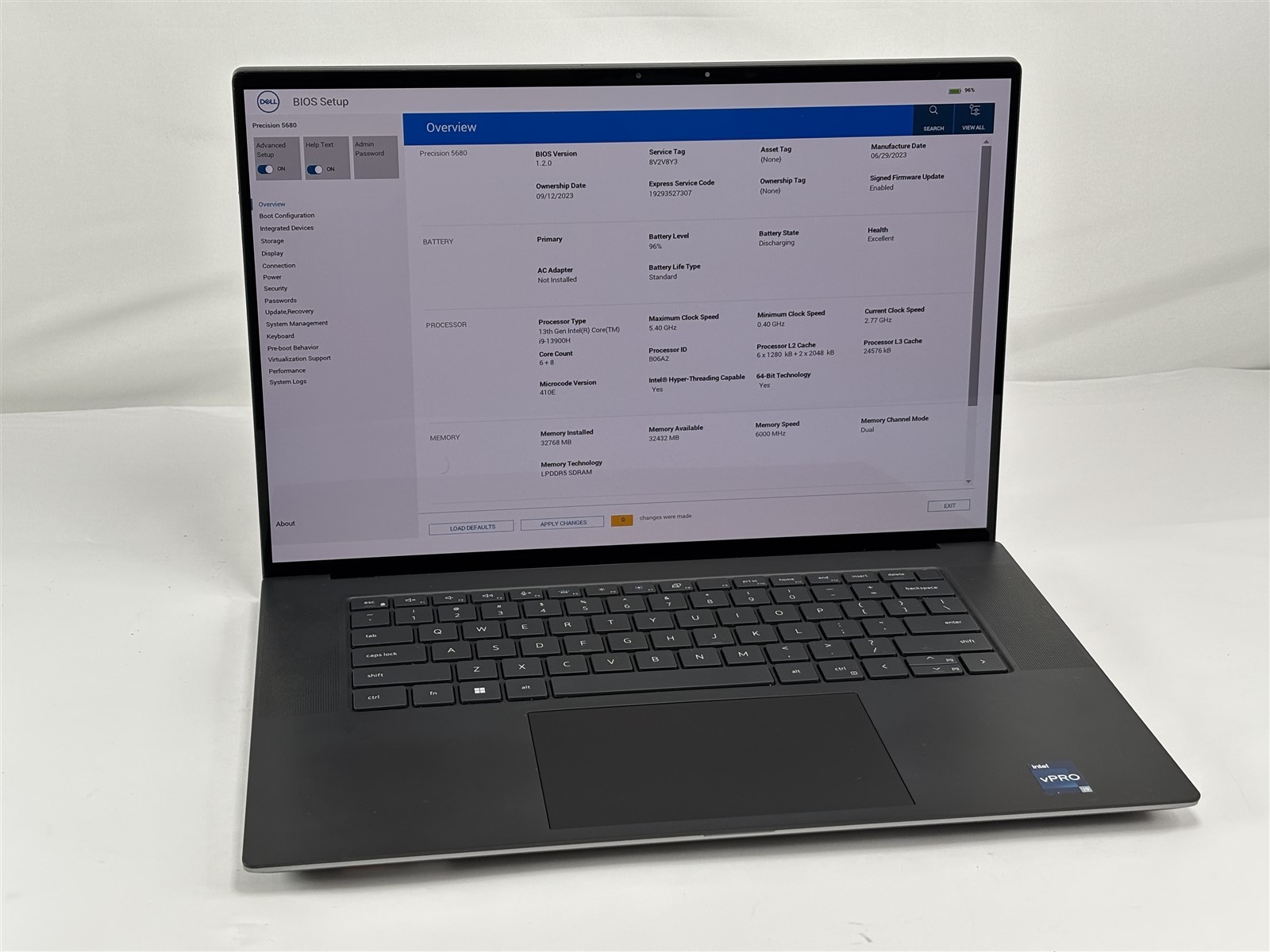 Dell Precision 5680 16″ i9-13900H 32GB 1TB NVMe SSD 4K Touch HDMI