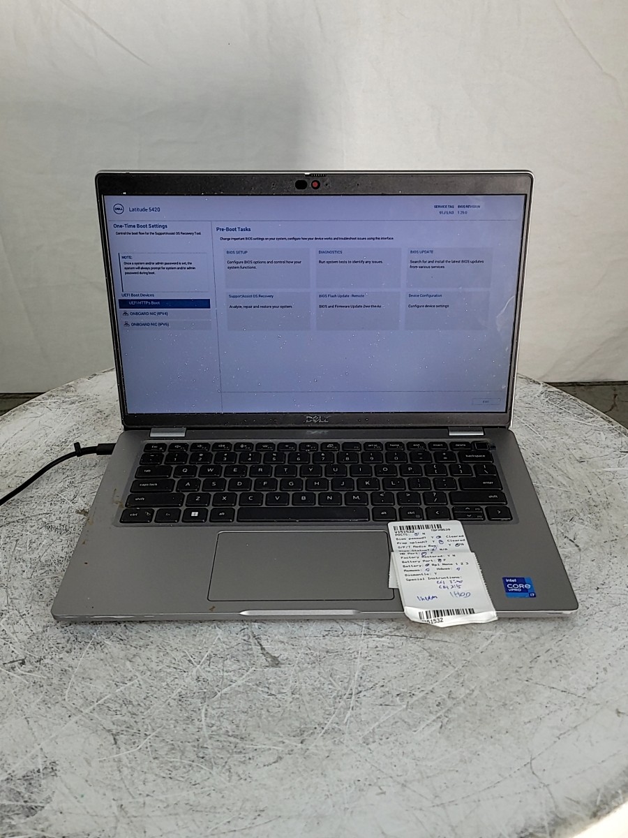 DELL P137G LATITUDE 5420 Laptop 11TH GEN I7-1185G7 8GB 512GB SEE NOTES