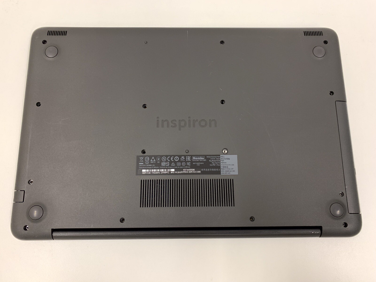 Dell Inspiron 5565 AMD A9 7th Gen, 5 Compute Cores | 8GB RAM, NO HDD | #T238