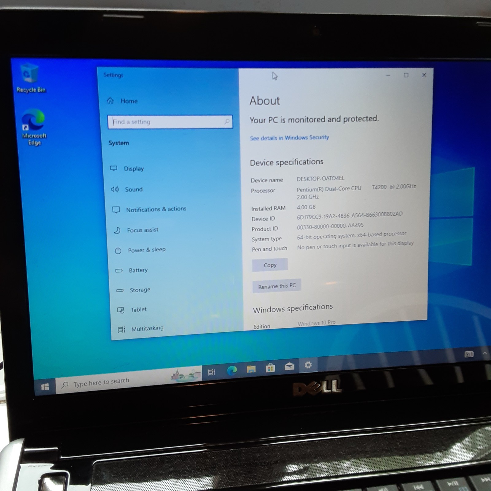 DELL INSPIRON 1545 Retro Laptop | Intel T4200 4GB RAM 300GB HD – WIN 10