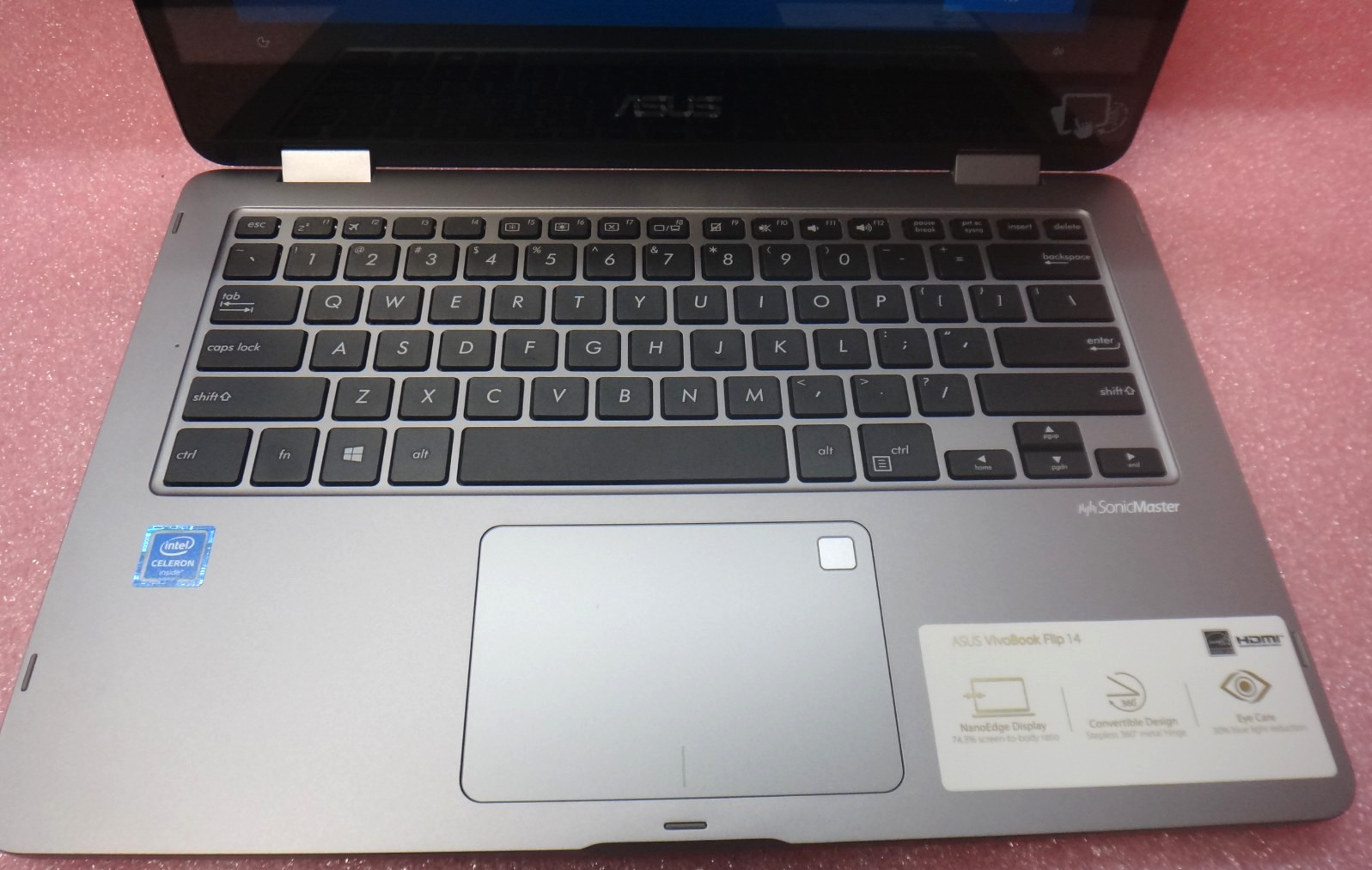 ASUS VivoBook Flip 14 14″ FHD Touch Screen 2-In-1 Laptop Intel Celeron 4GB 64GB