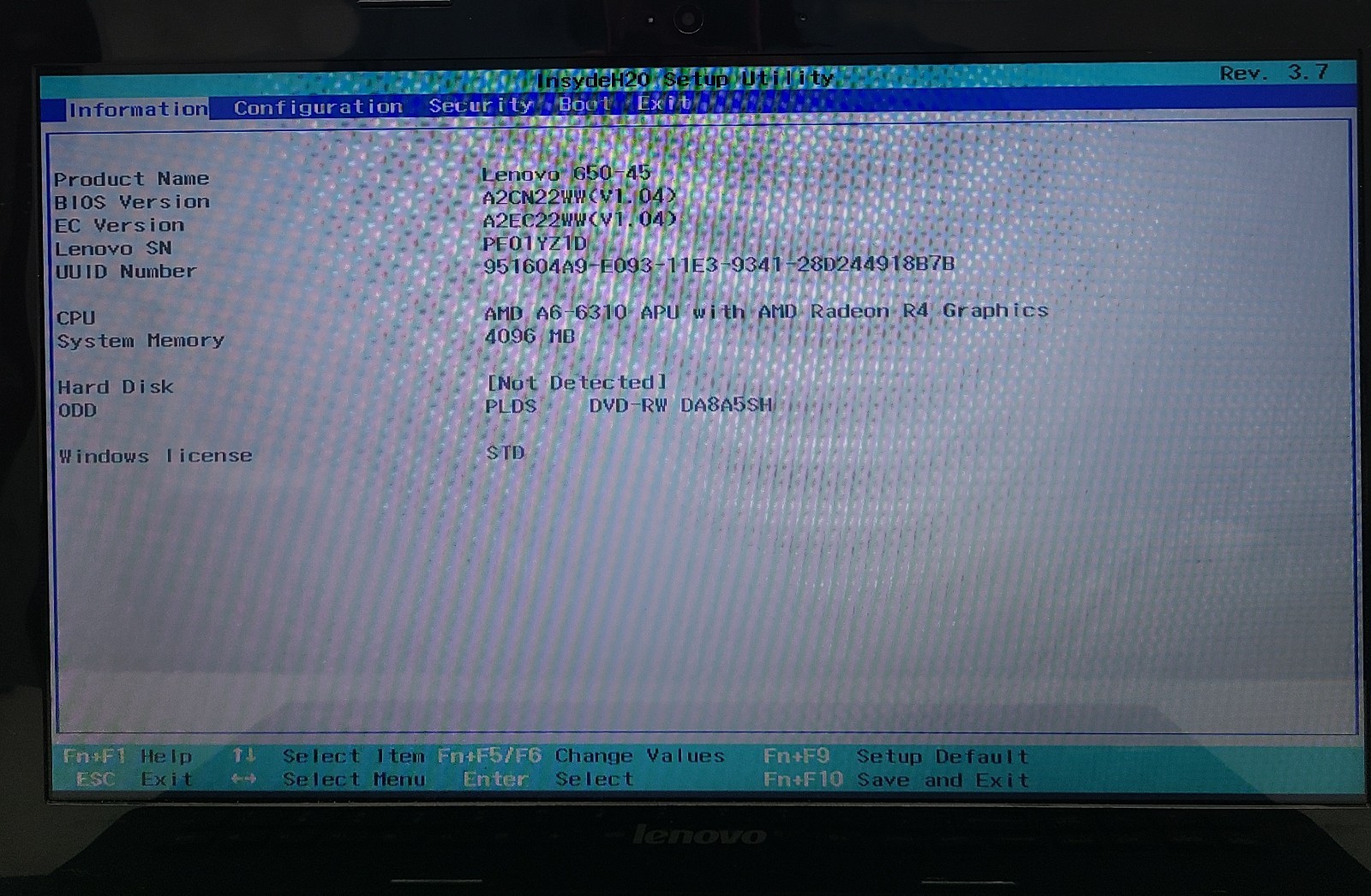 Lenovo G50-45 15.3″ Laptop AMD A6-6310 4GB Ram NO HD/OS (FL)