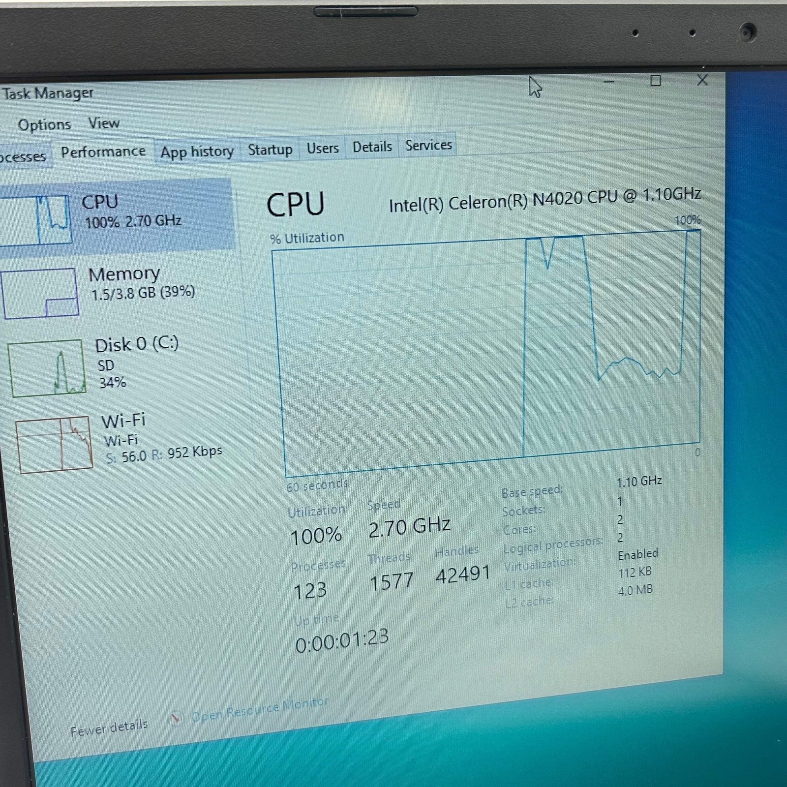 Asus 14″ Laptop Intel Celeron 1.1GHz 8GB RAM 64GB E410M *READ*