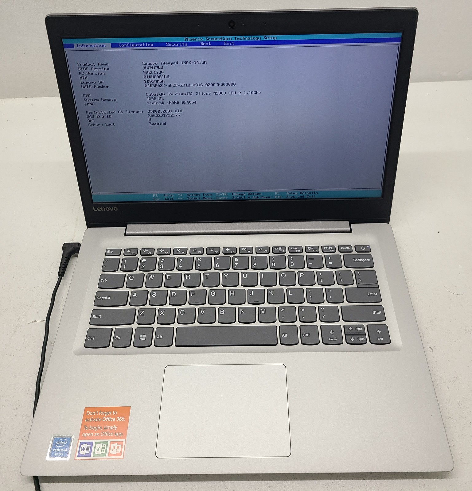 Lenovo Ideapad 130S-14IGM Laptop Intel Pentium Silver N5000 4GB 64GB NO OS (FL)