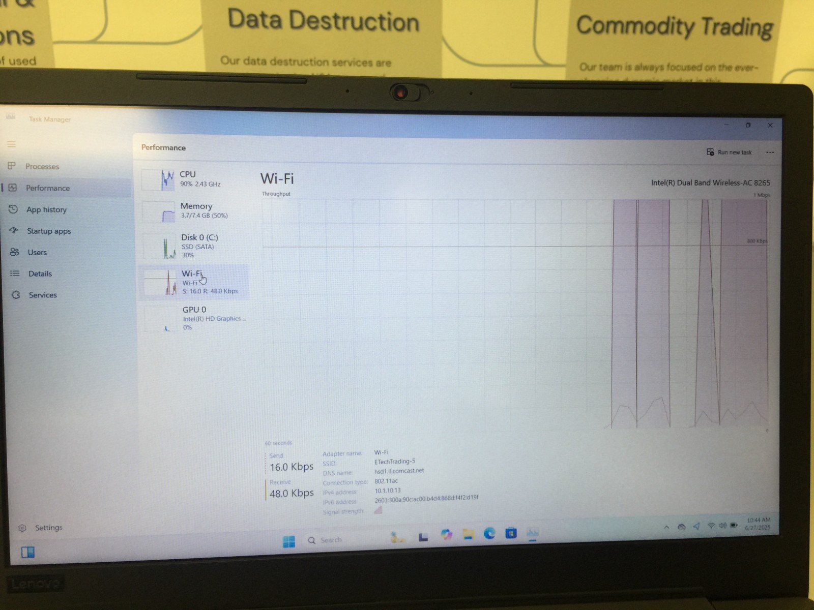 LenovoV330-15IKB (81AX) core i5 7th gen 2.50 ghz 8 GB RAM 256 GB SSD WIN 11 PRO