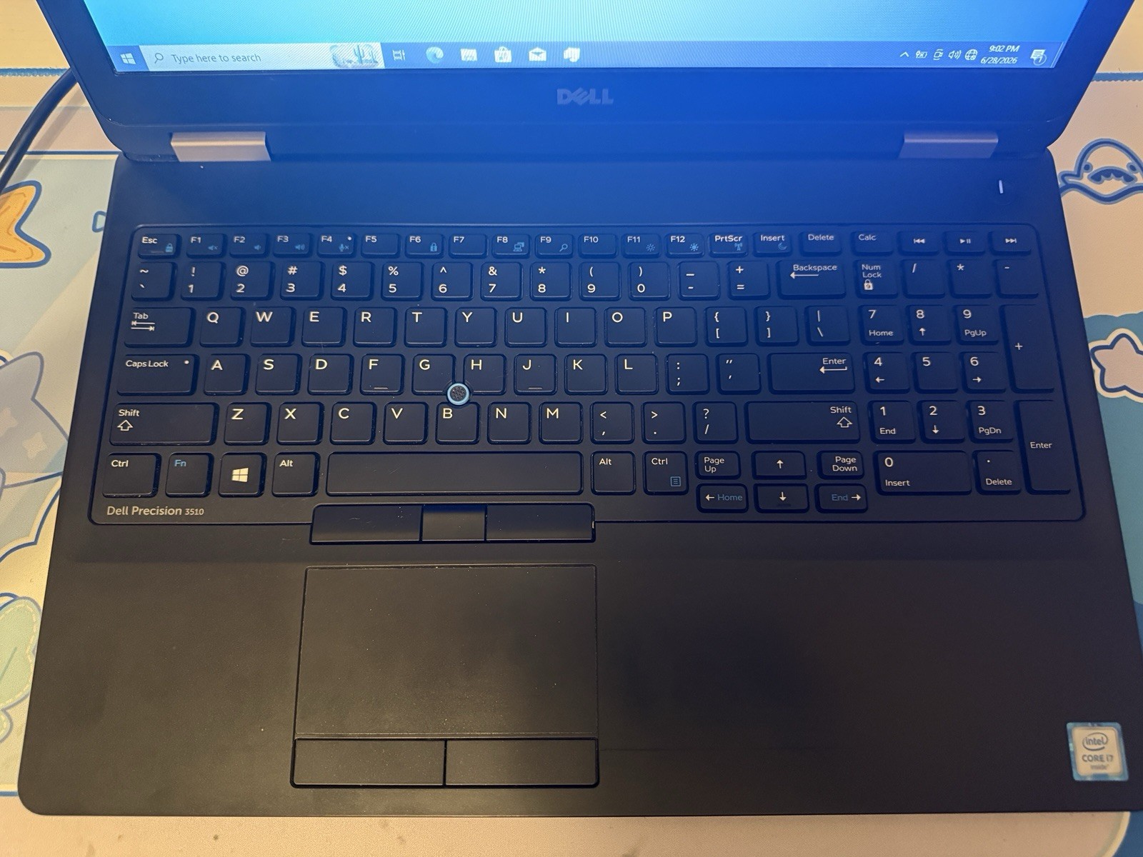 Dell Precision 3510 15.6 inch 128gb M.2 Ssd Intel Core i7 2.70GHz 8gb DDR4