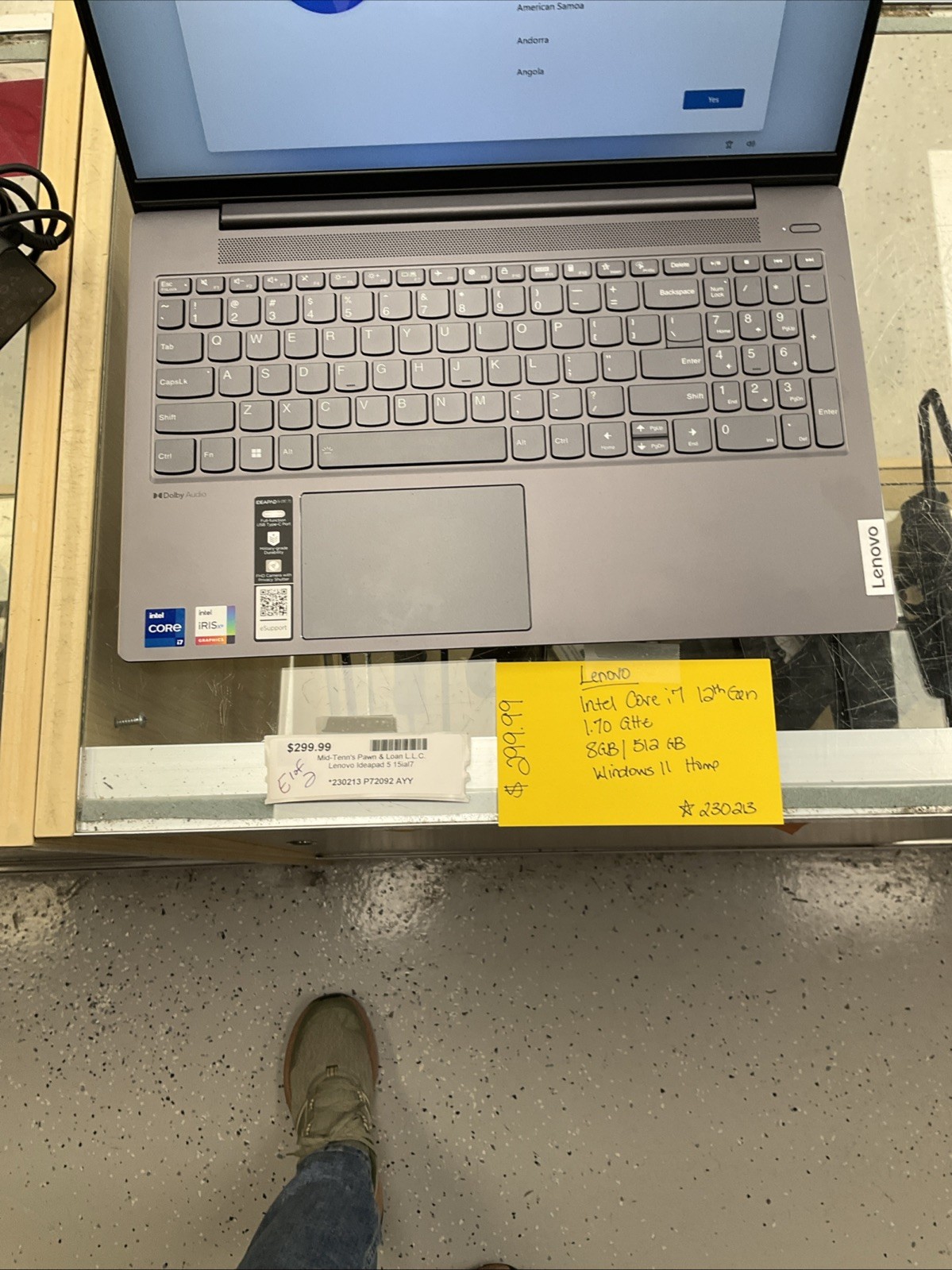Lenovo IdeaPad 5 15IAL7 15.6″ (512GB SSD, i7-1255U, 1.70GHz, 8GB RAM) 230213