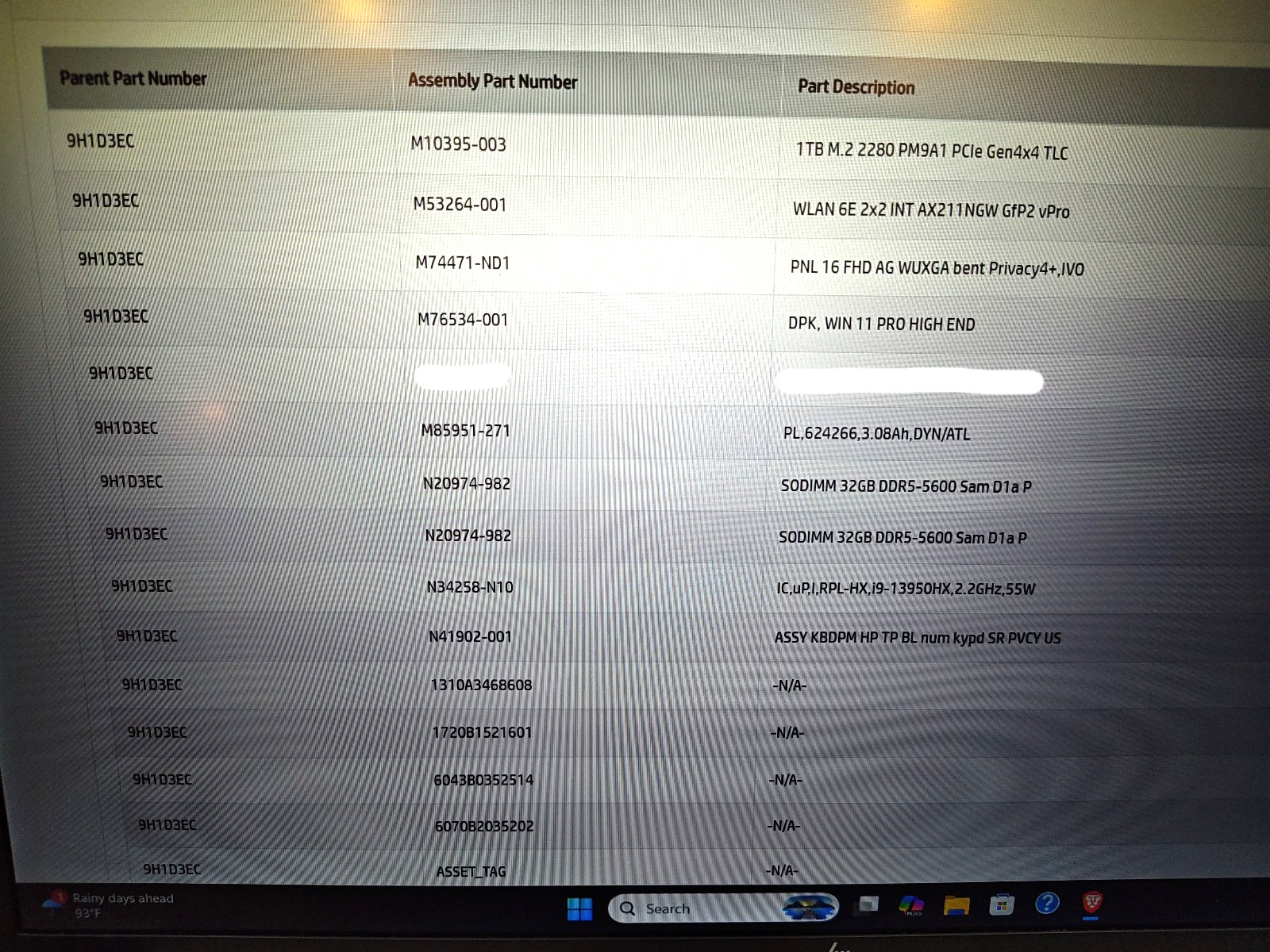 HP Zbook Fury 16 G10 — i9-13950HX / 64GB Ram / 1TB SSD / RTX 2000 Ada