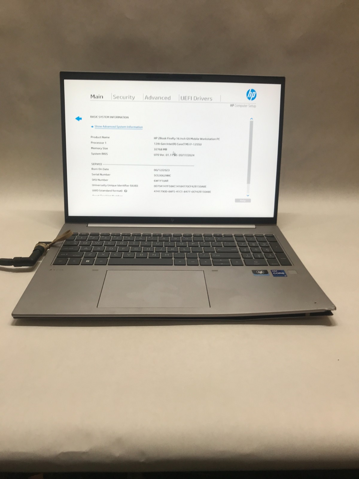 HP ZBook Firefly 16 G9 16″ Intel i7 12th Gen NO RAM NO SSD/OS For Parts READ -DW