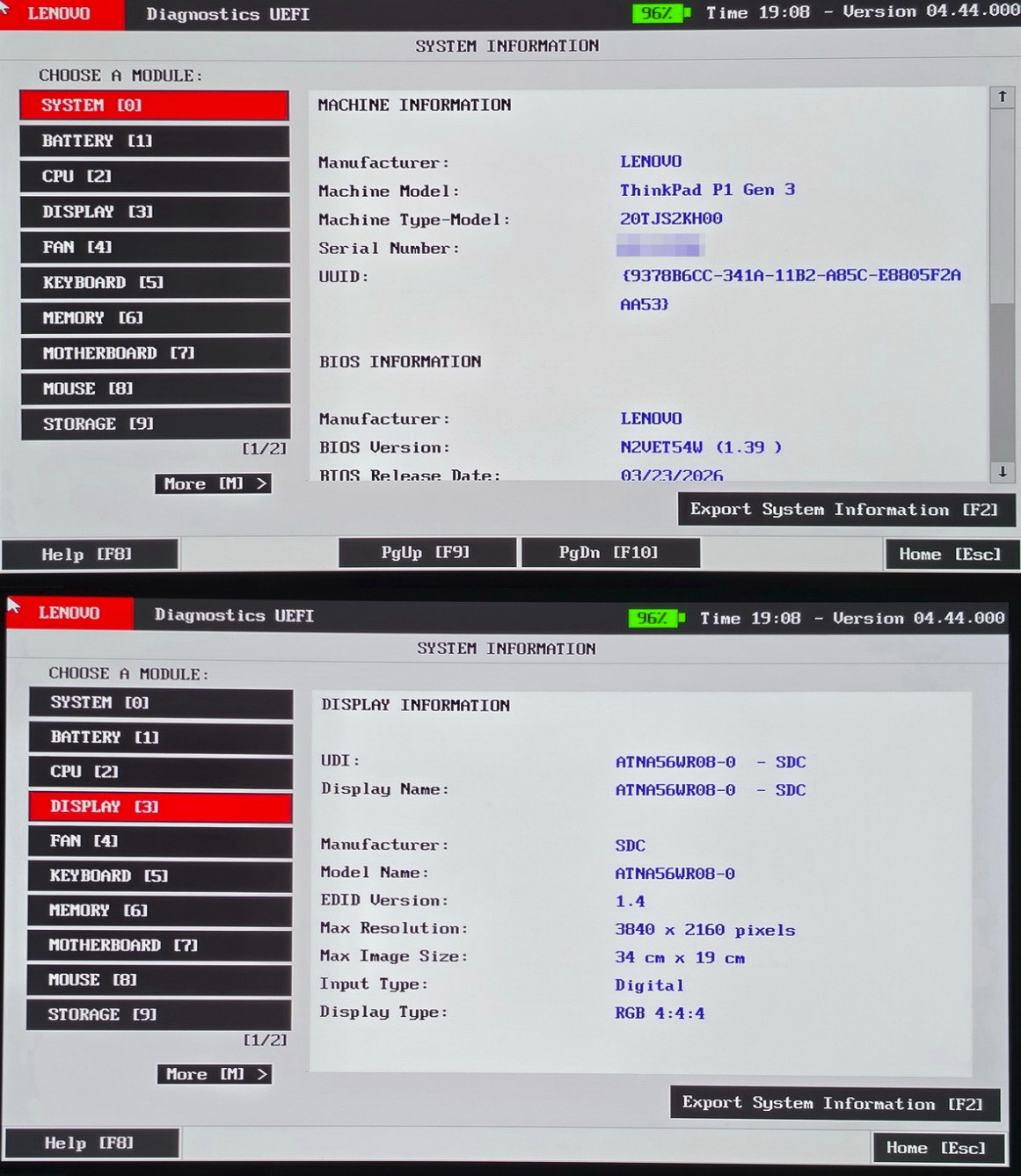 Lenovo ThinkPad P1 Gen 3 i9-10885H 16GB 15″ 4K HDR 3840×2160 OLED NVIDIA T2000