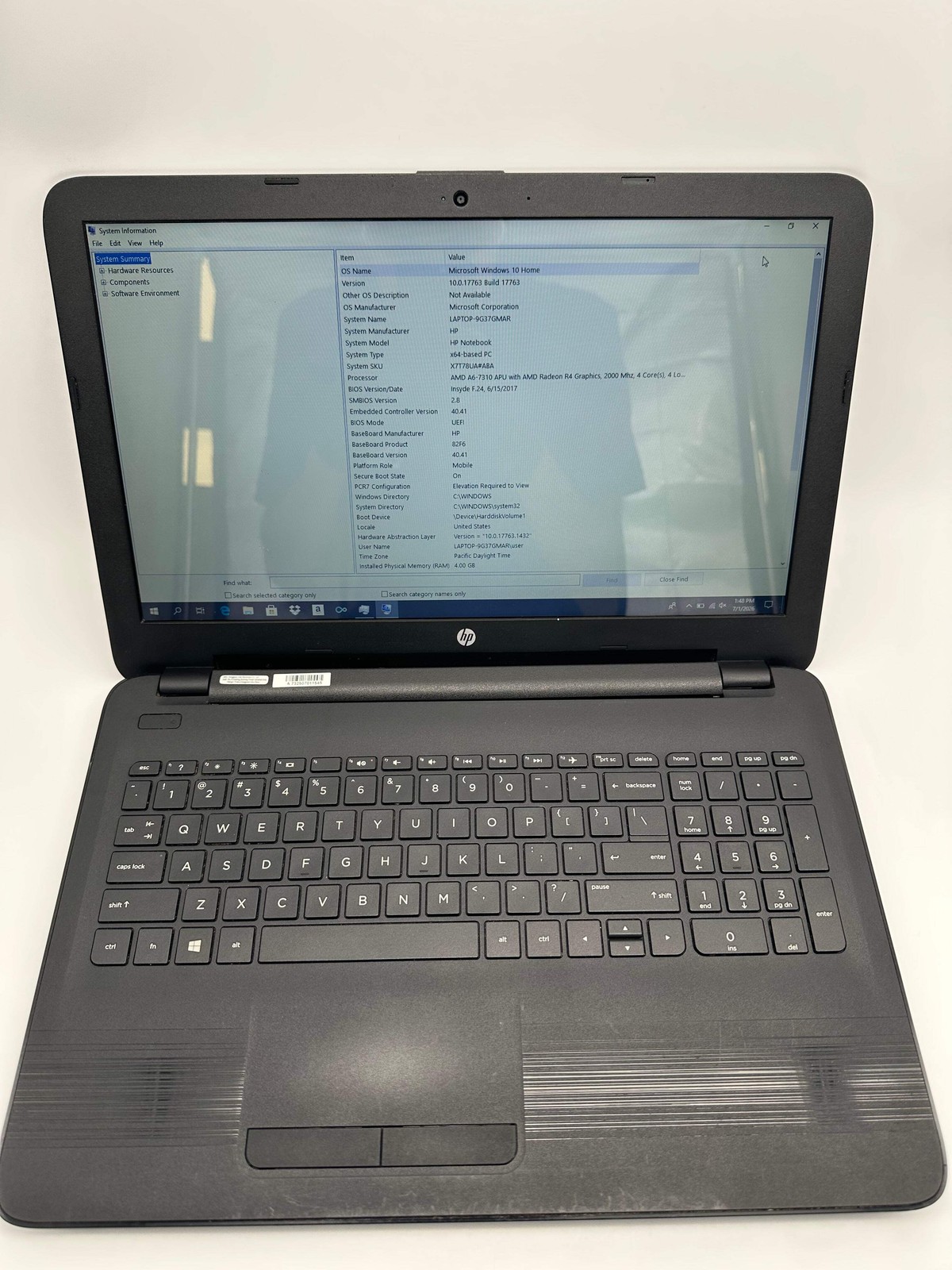 HP 15-ba009dx 15-inch Laptop AMD A6 4GB RAM 16GB Black