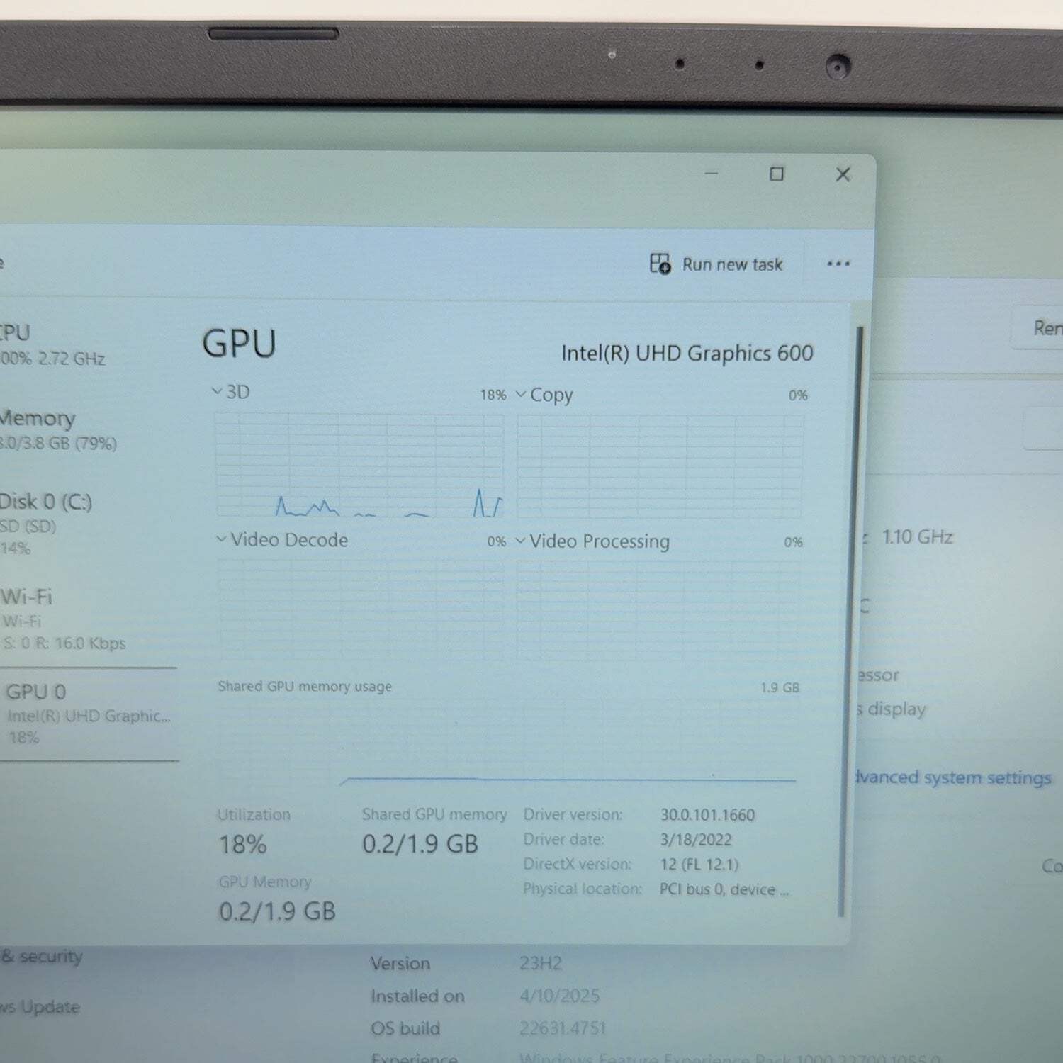 Asus Vivobook Go 15 L510M 15.6″ Celeron N4020 1.1GHz 4GB RAM 64GB SSD