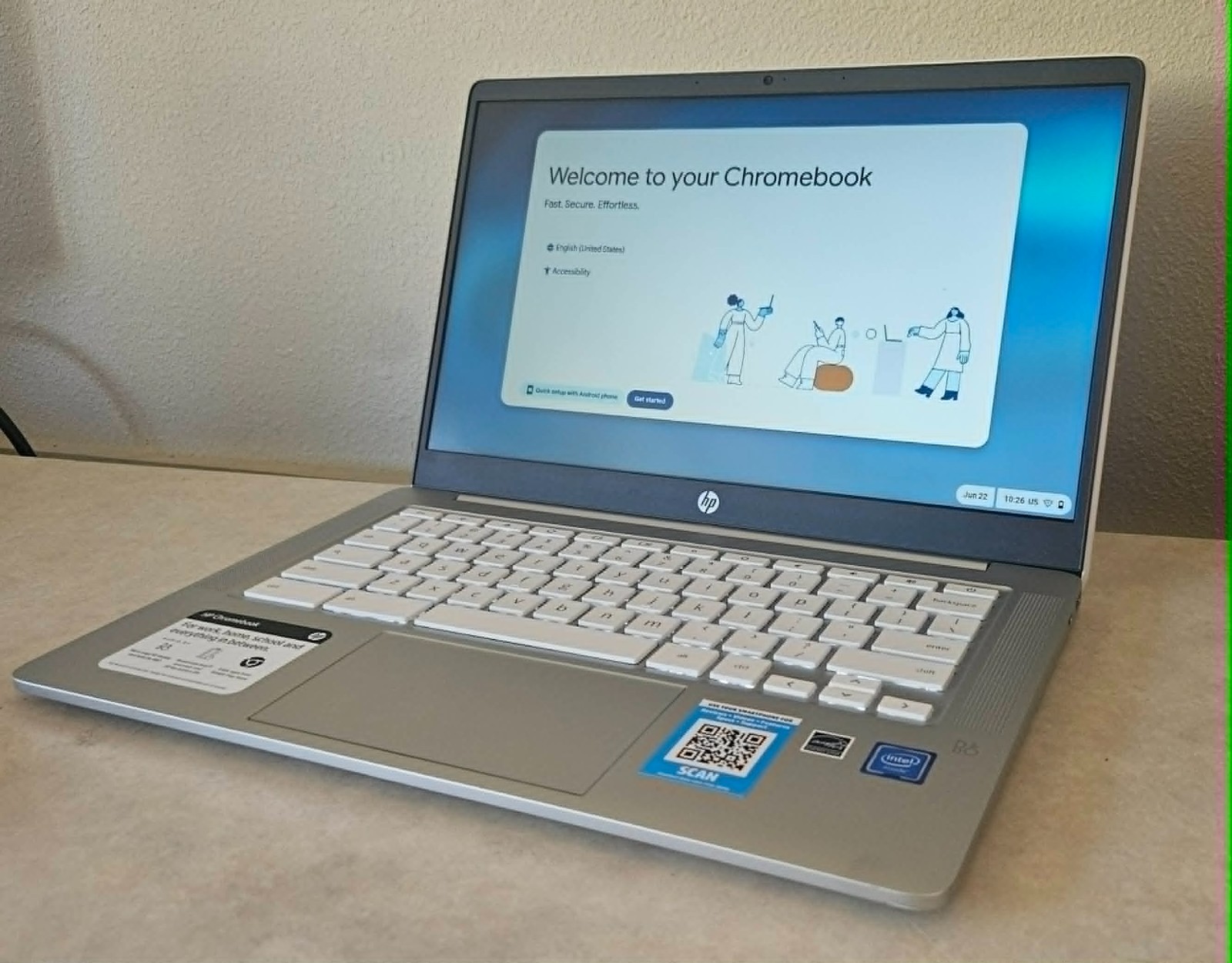 HP Chromebook 14a-na0020nr 14″ WLED HD Intel Celeron N4000 4GB 32GB #214