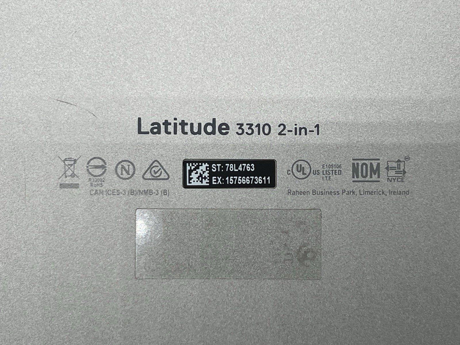 Dell Latitude 3310 2-in-1, i3-8145, @ 2.10GHz, 8GB RAM, 128GB VNMe-No OS/Charger