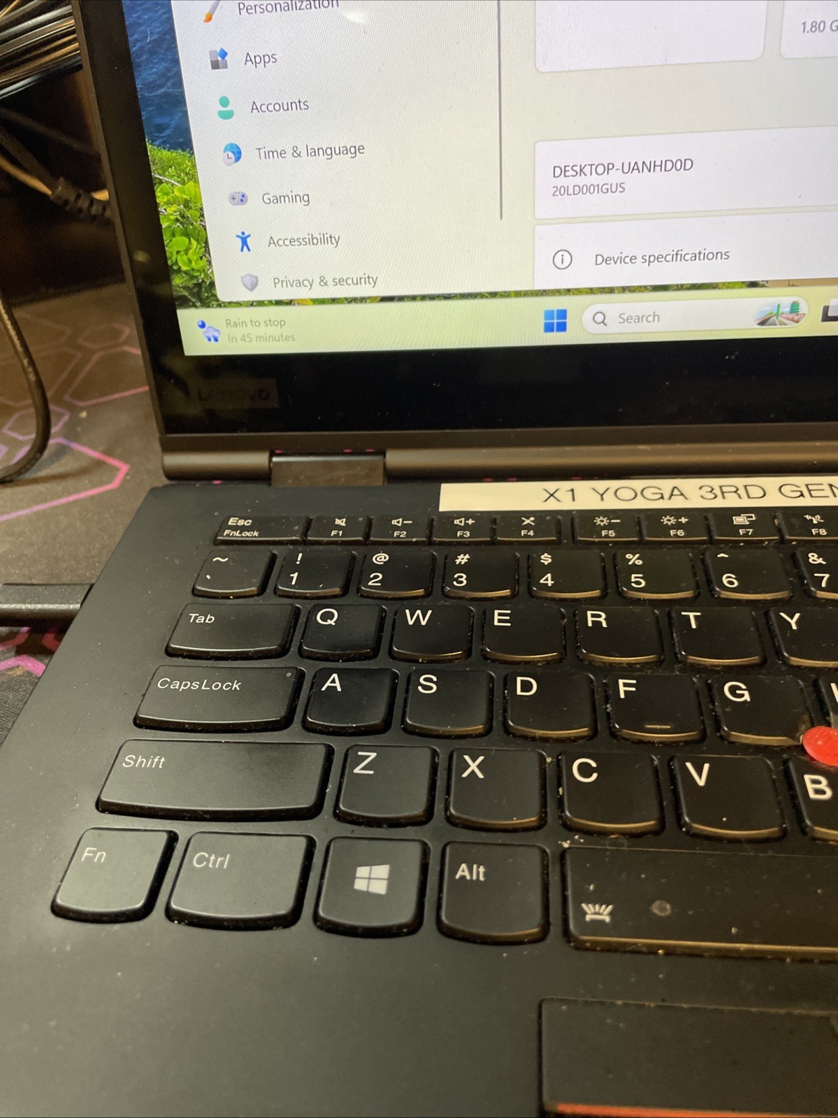 Lenovo ThinkPad X1 Yoga 3rd Gen Core i5 8350u 8GB RAM 256GB SSD Win 11 Pro
