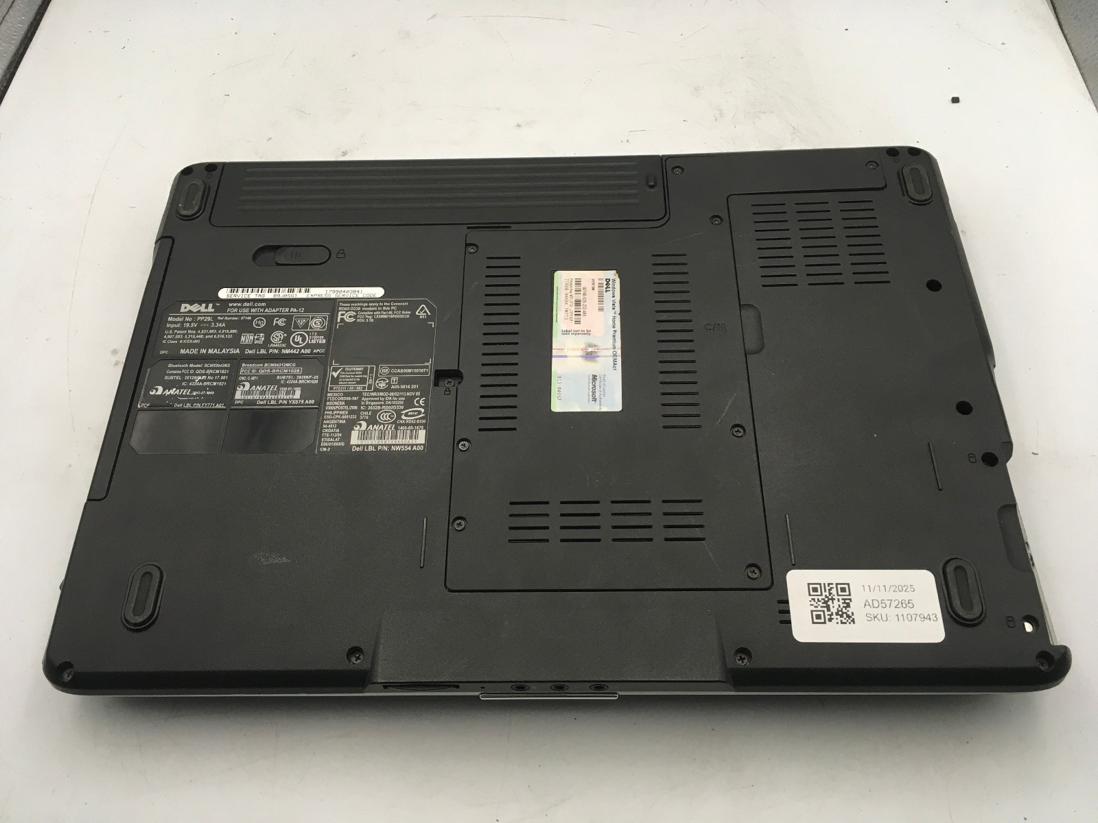 DELL INSPIRON 1525 – BOOTS TO BIOS – INTEL CORE 2 DUO – 3GB RAM – READ DESC – BB