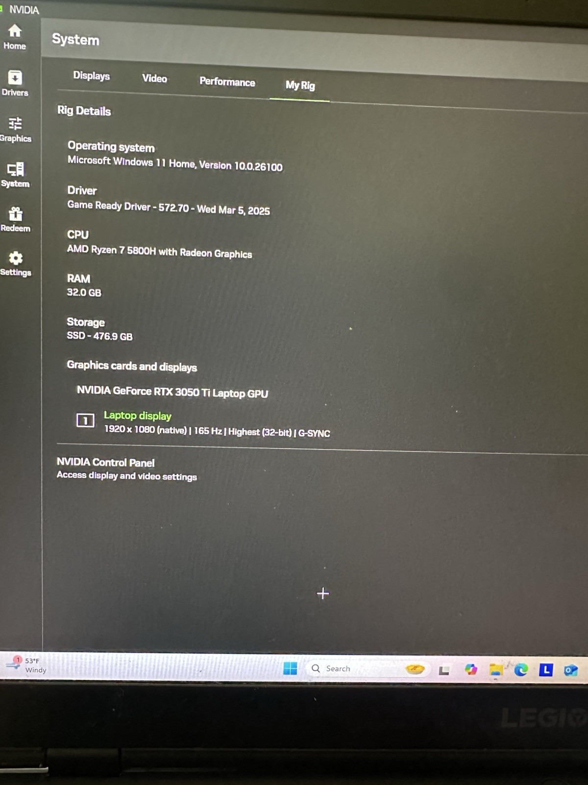 Lenovo Legion 5 15ACH6