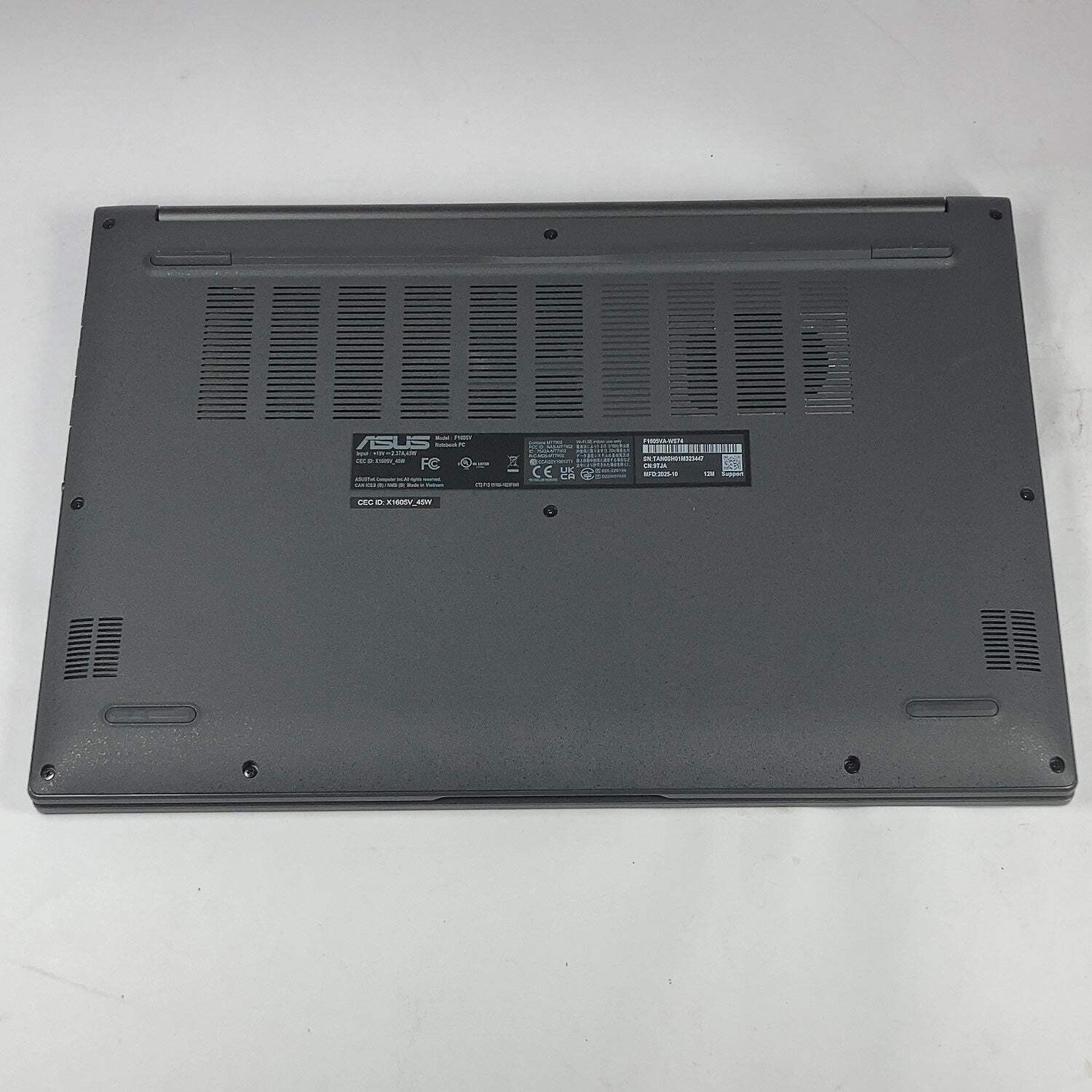 Asus Vivobook 16 F1605V 16″ i7-1355U 1.7GHz 16GB RAM 512GB SSD