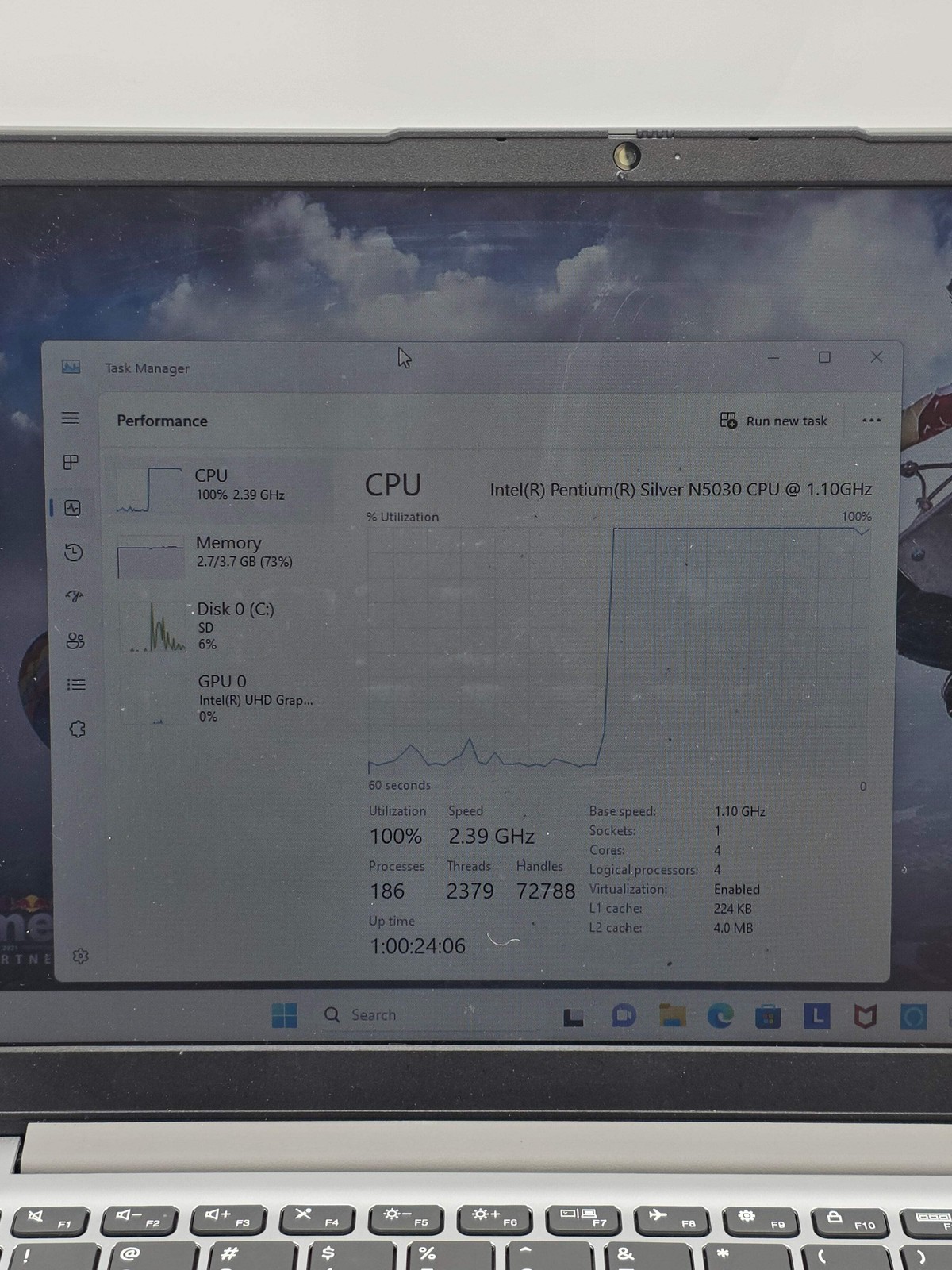 Lenovo IdeaPad 1 14IGL7 14″ Pentium Silver N5030 4GB 128GB Silver Used