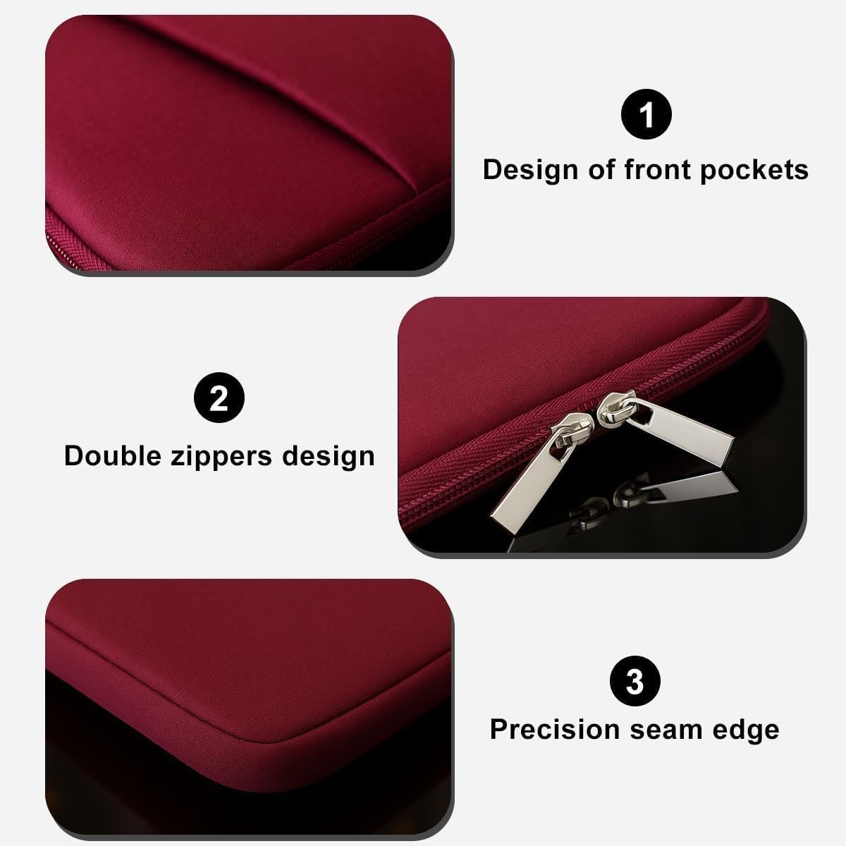 Sleeve for MacBook 13 inches A18/M5/M4/M3/M2/M1 Chip with 2 Pockets
