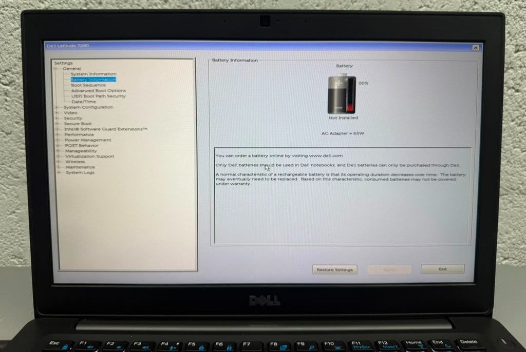 Dell Latitude 7280 12.5″ i5-6300U 4GB RAM 0GB SSD FOR PARTS