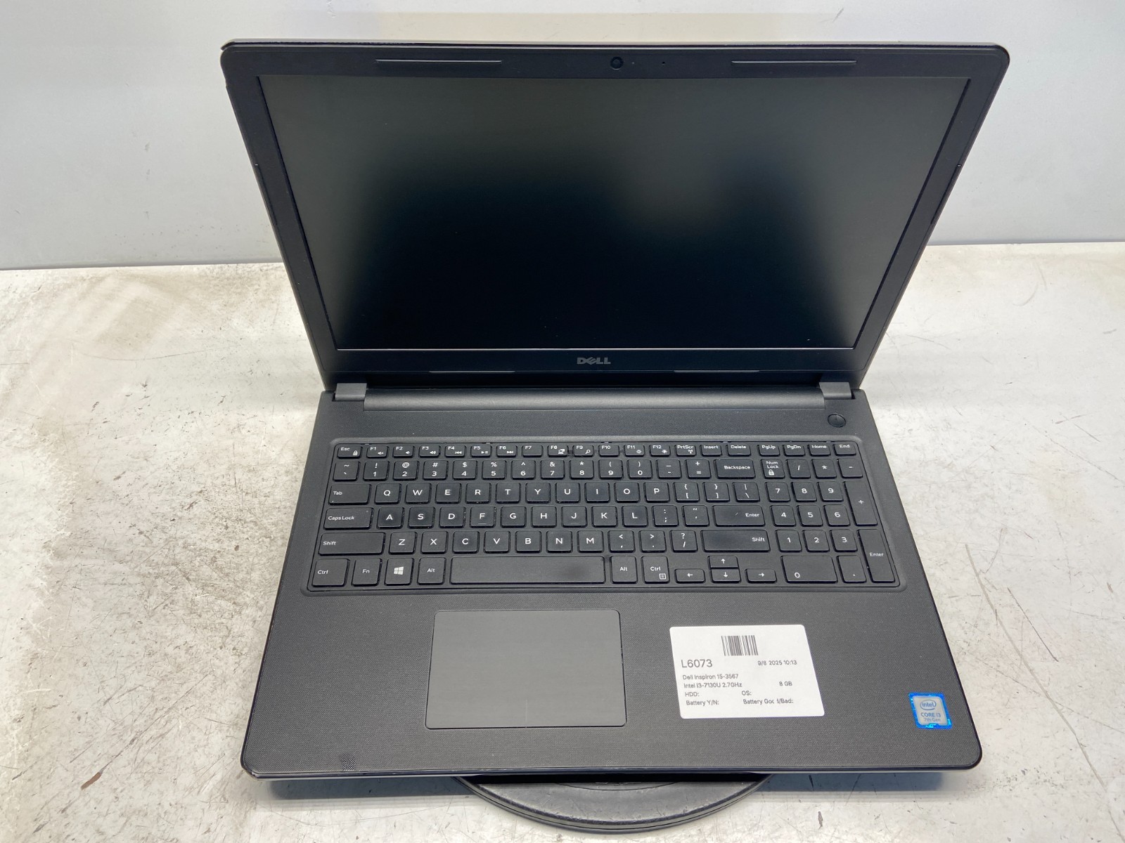 Dell Inspiron 15-3567 Intel i3-7130U 2.7GHz 8 GB NO HDD