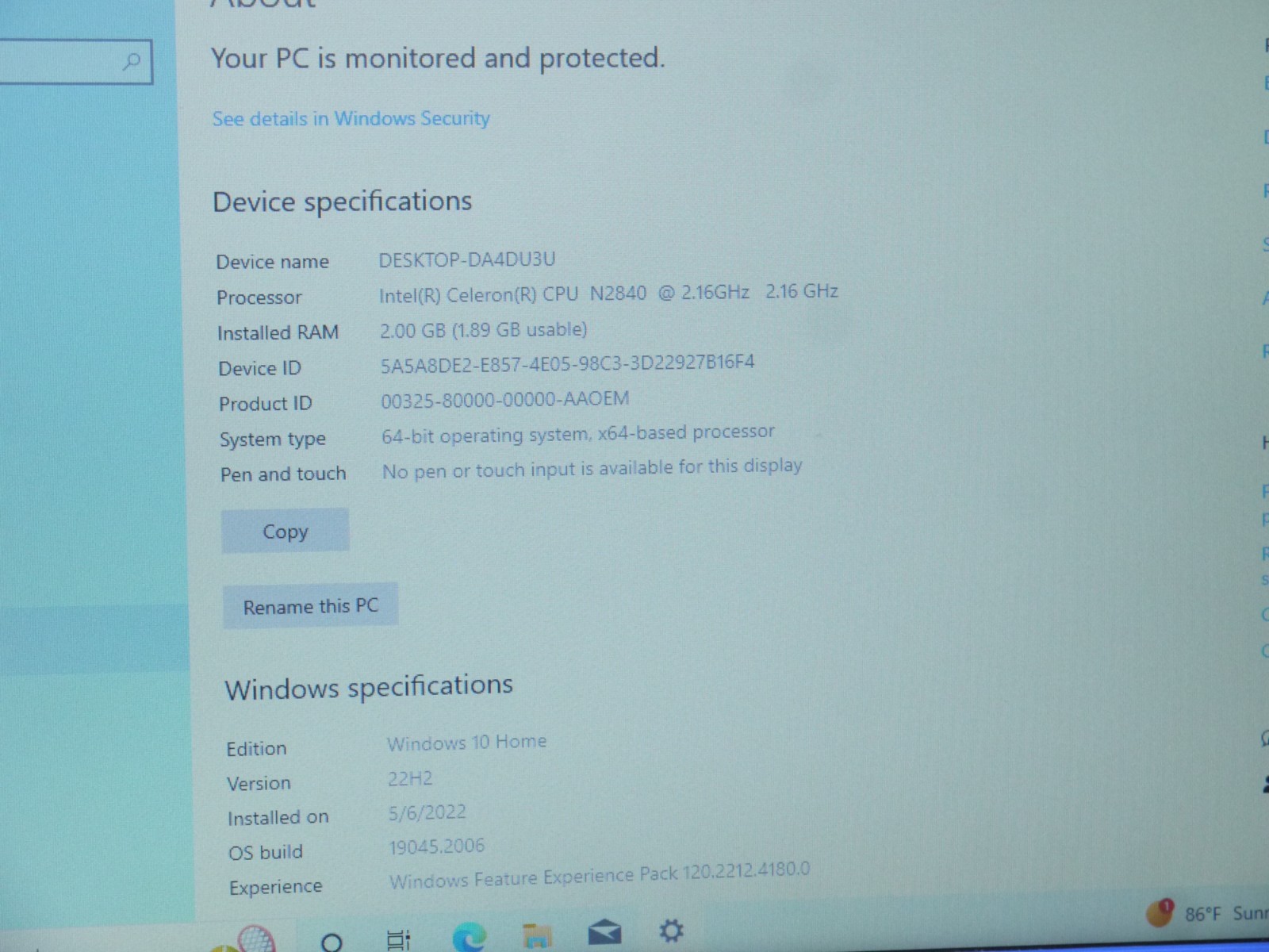 HP Stream 11-d077nr 11.6″ Laptop – N2840 / 2GB / 32GB eMMC / Win 10 – Read Desc