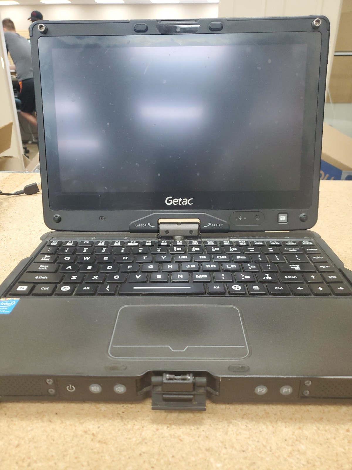 GETAC V110 Laptop Tablet Touch Screen i5-4300U 1.90GHz 8gB No HDD 9684hrs