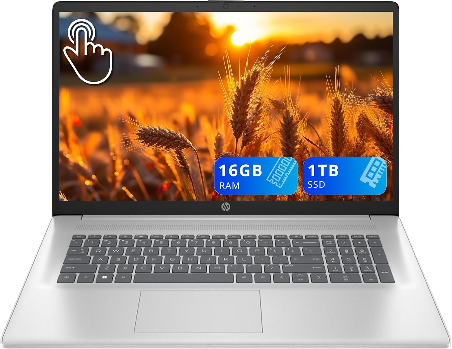 HP 17.3″ HD+ Touchscreen Laptop AMD Ryzen 5 7430U 16GB DDR4 RAM 1TB SSD Win11H