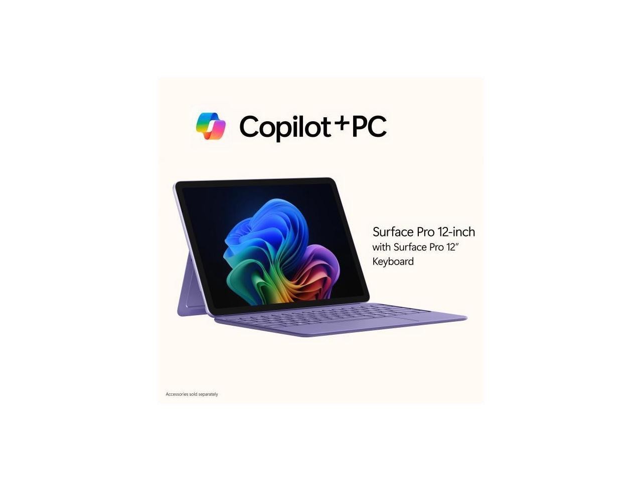Microsoft 12″ Surface Pro Copilot+ PC, Snapdragon X Plus 8-Core, 16GB RAM, 512GB