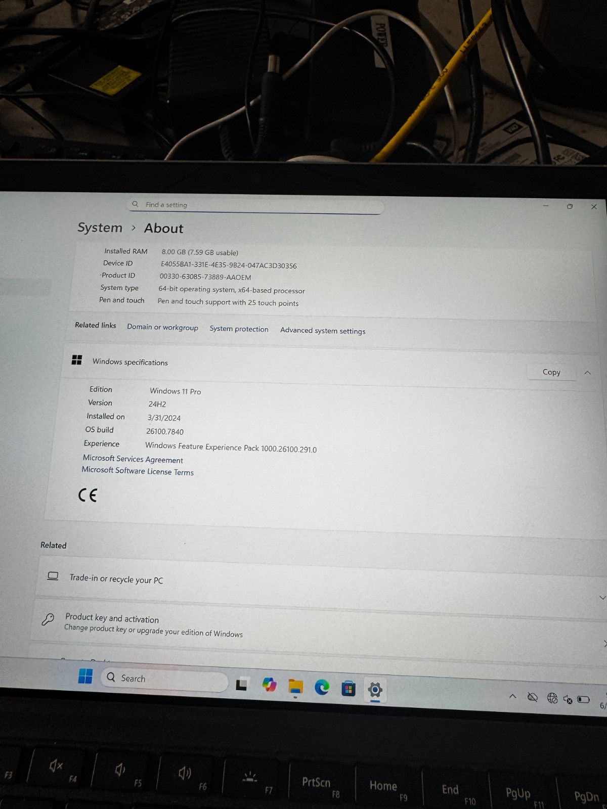 Microsoft Surface Pro 7 Core i5-1035G4, 8GB RAM, 120GB SSD Win11 *READ #6379