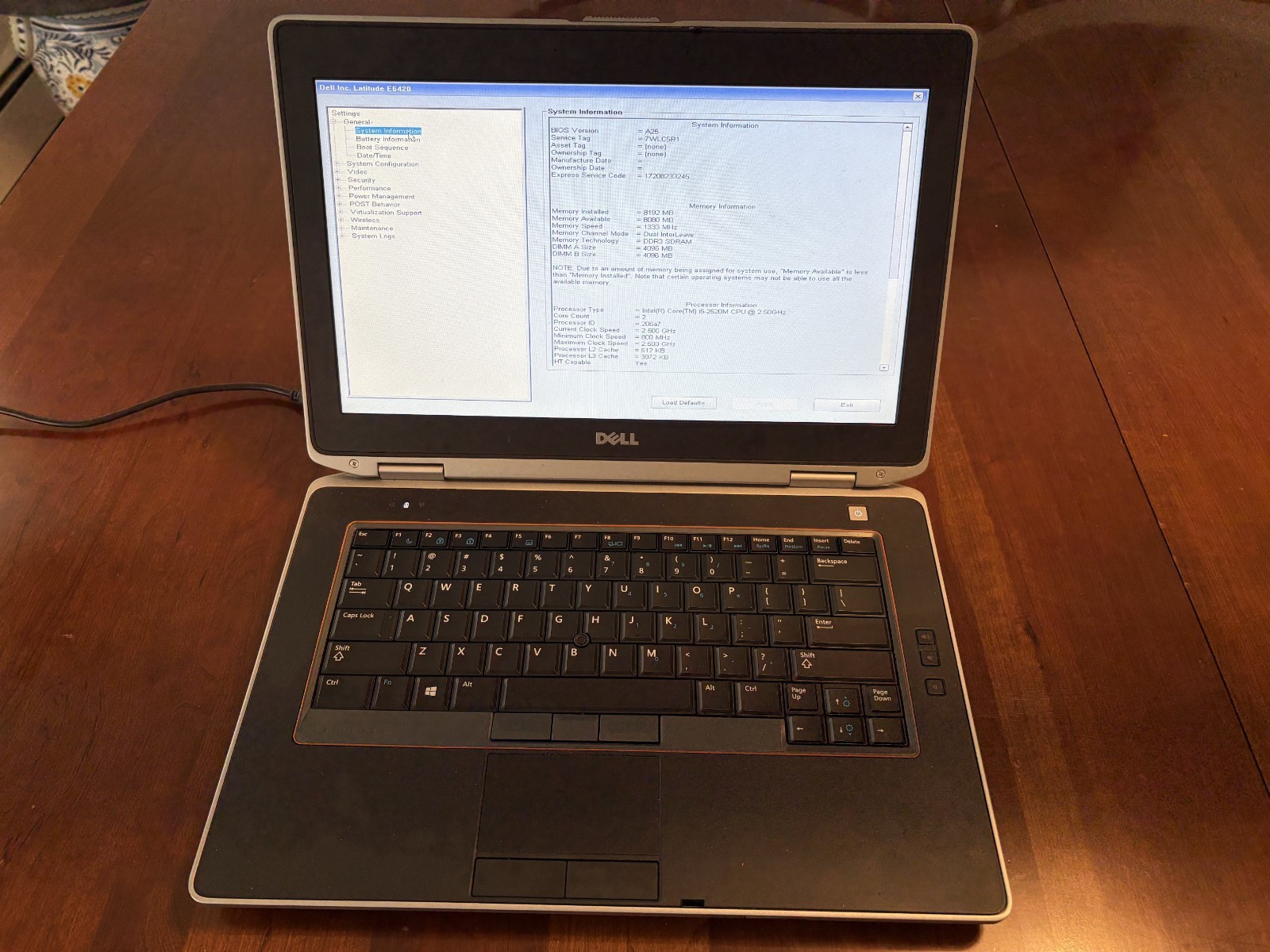 Dell E6420 Laptop – i5-2520M CPU @ 2.50GHz, 8GB DDR3 RAM, 500GB SSD w/ Charger