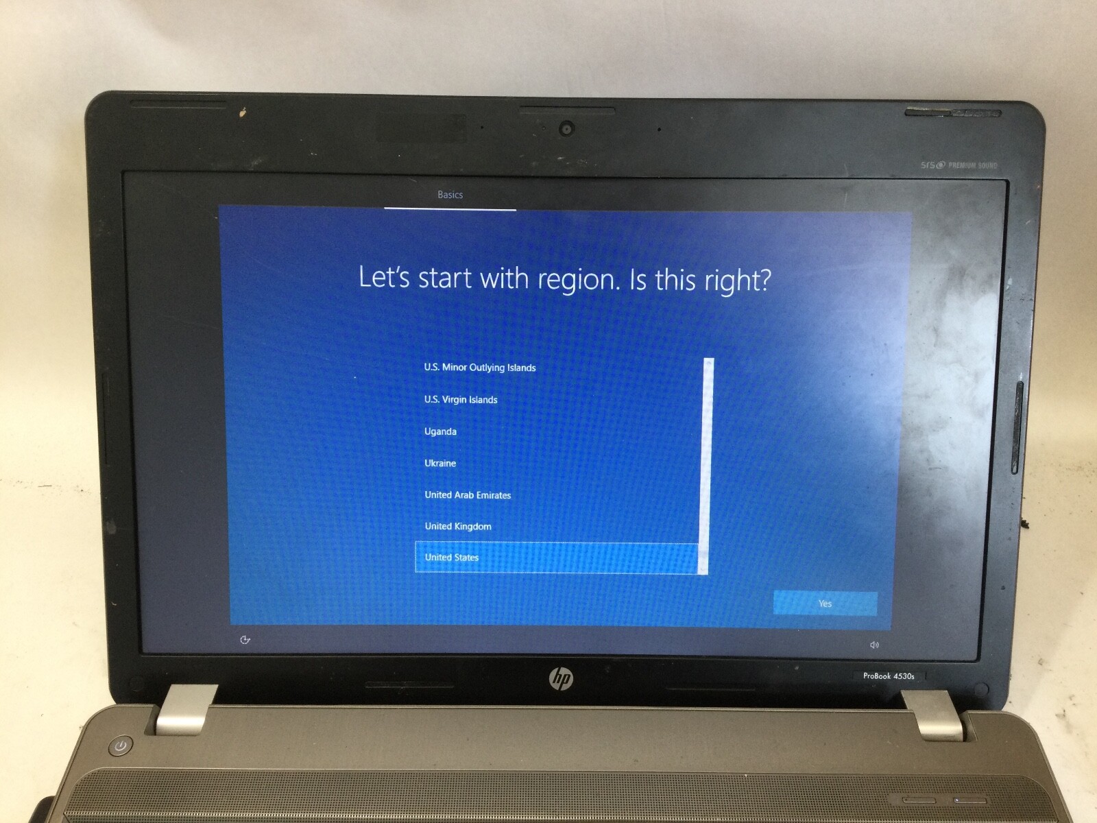 HP PROBOOK 4530S – BOOTS TO BIOS – INTEL I3 2310M – 4GB RAM – 320GB – READ – BB!