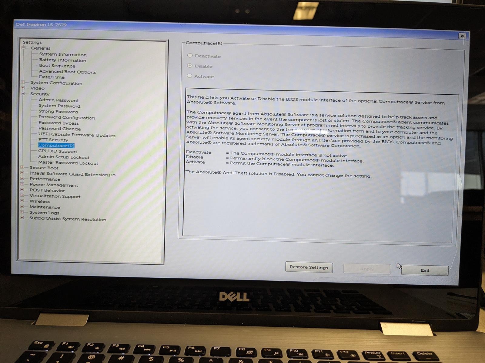 DELL INSPIRON 15 7579 2-IN-1 i7-7500U @ 2.70GHz, 16GB RAM, NO HDD/OS – (PARTS)