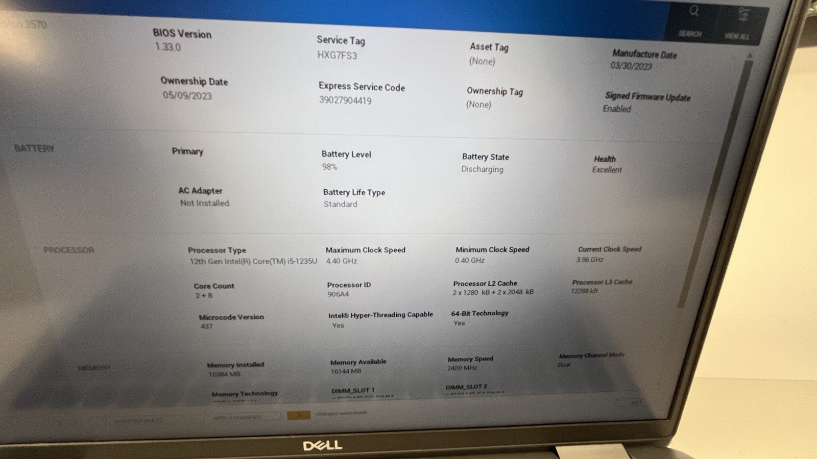 Dell Precision 3570 | i5-1235U | 512 NVME | 16GB DDR4 | Win 11 Pro | Intel Iris